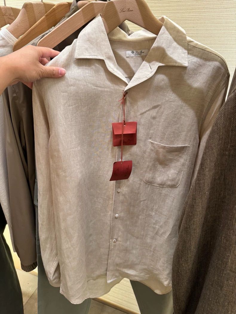 Loro Piana LORO PIANA Men's linen shirt 100% linen Size L / US 10 / IT 46 - 2 Thumbnail