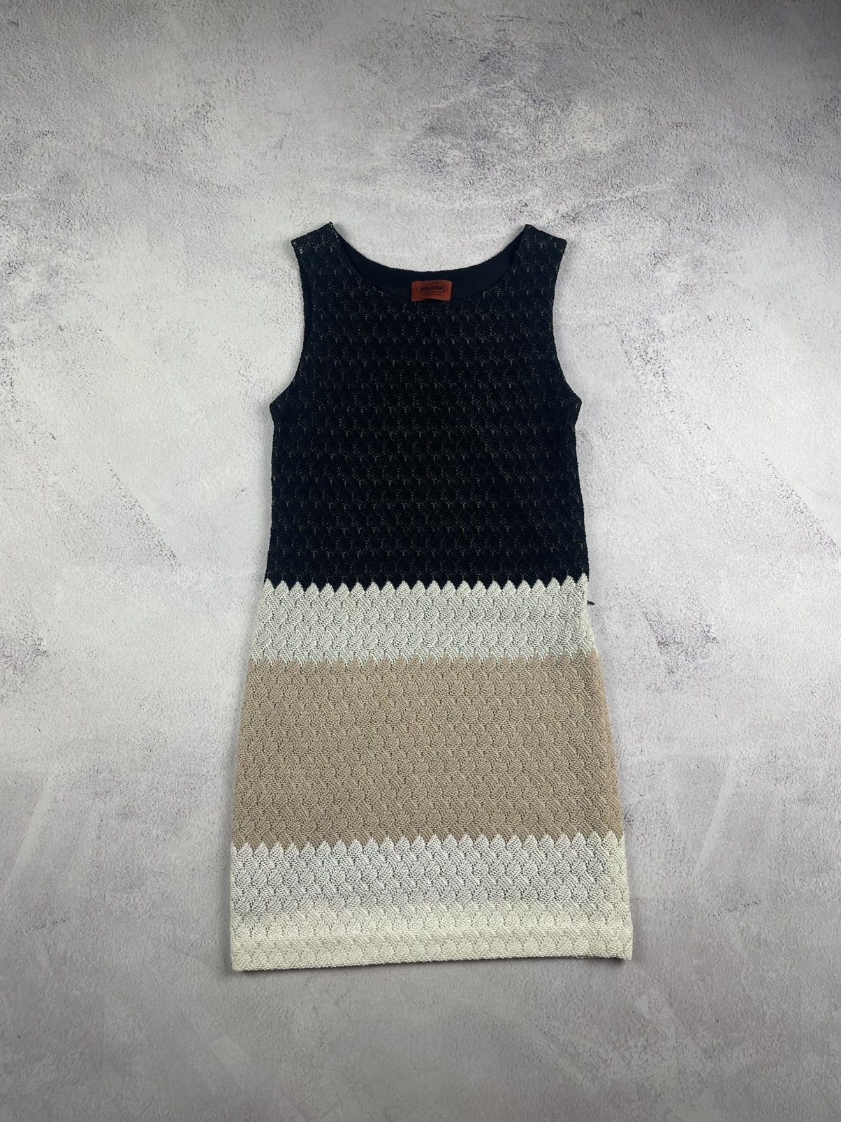 Missoni Missoni Women's Sleeveless Knit Mini Dress Chevron Pattern Size XS / US 0-2 / IT 36-38 - 11 Thumbnail