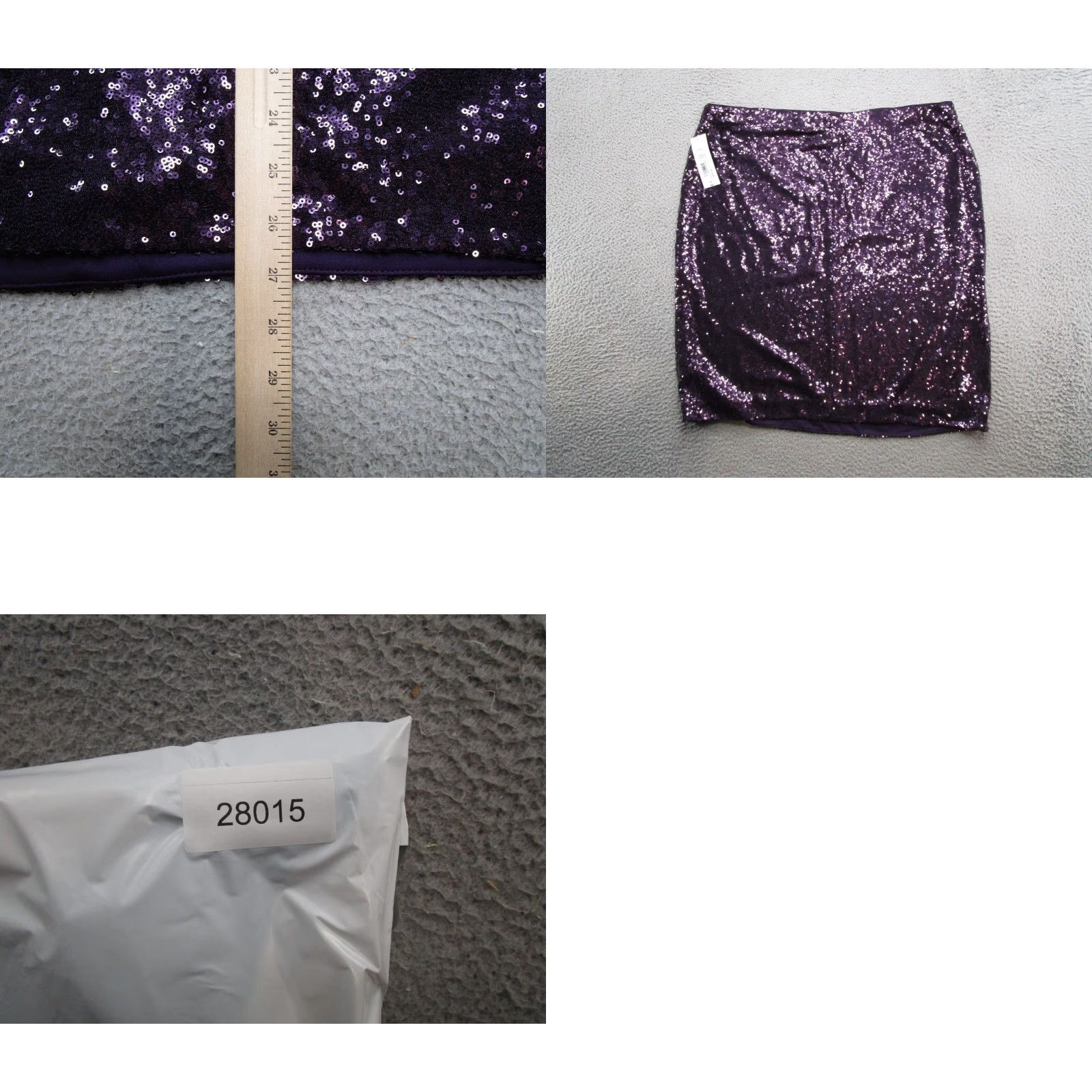 Liz Claiborne Liz Claiborne Purple Sequin Straight Pencil Skirt Women's 2X NEW Size 40" / US 18 - 8 Thumbnail