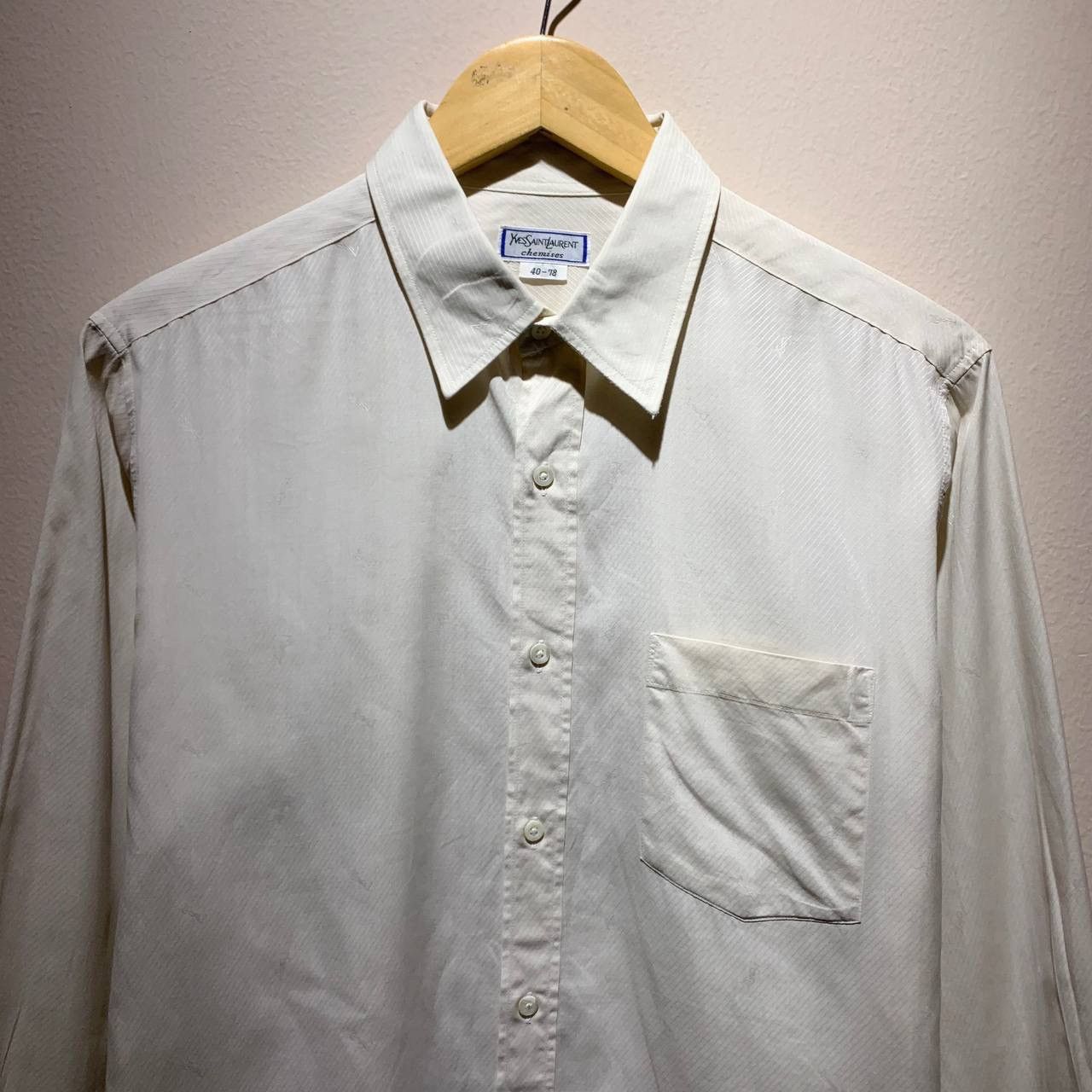Yves Saint Laurent Yves Saint Laurent YSL Monogram Formal Button Up Shirts Size US M / EU 48-50 / 2 - 3 Thumbnail
