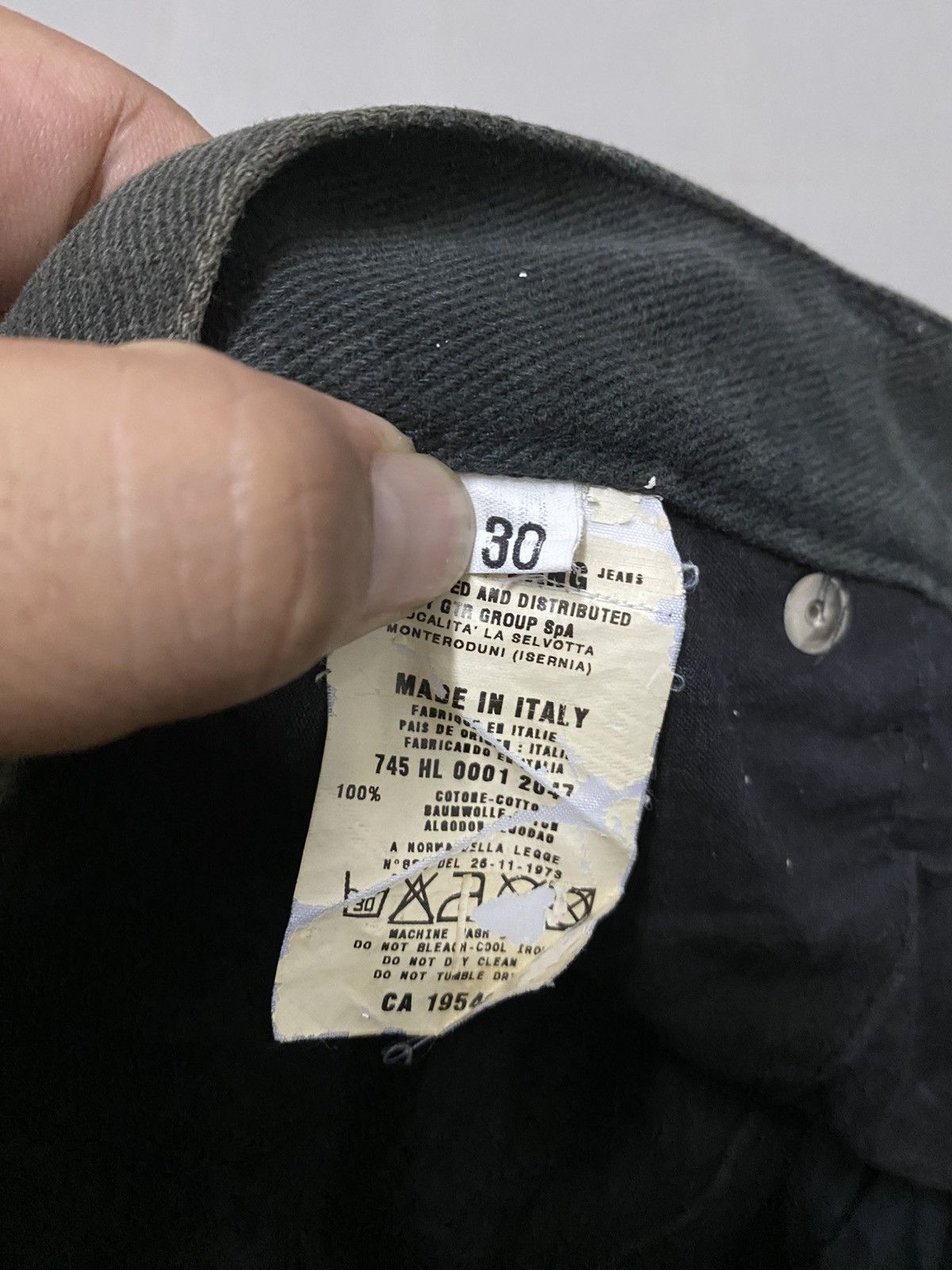 Helmut Lang black sunfaded 1998 helmut lang denim Size US 30 / EU 46 - 8 Thumbnail