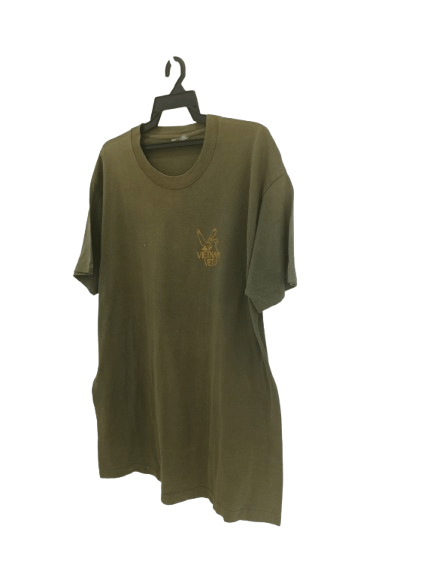 Fruit Of The Loom Vintage 90s Vietnam Vet Military Tshirt Sunfaded Size US L / EU 52-54 / 3 - 5 Thumbnail