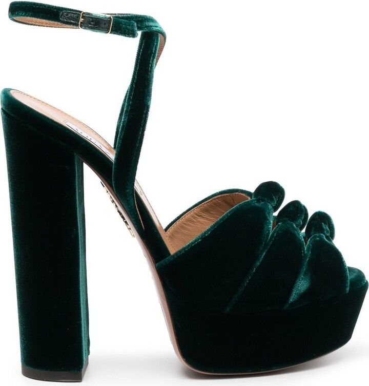 Aquazzura o1srvl11e1024 Platform in Green Size US 6 / IT 36 - 2 Thumbnail