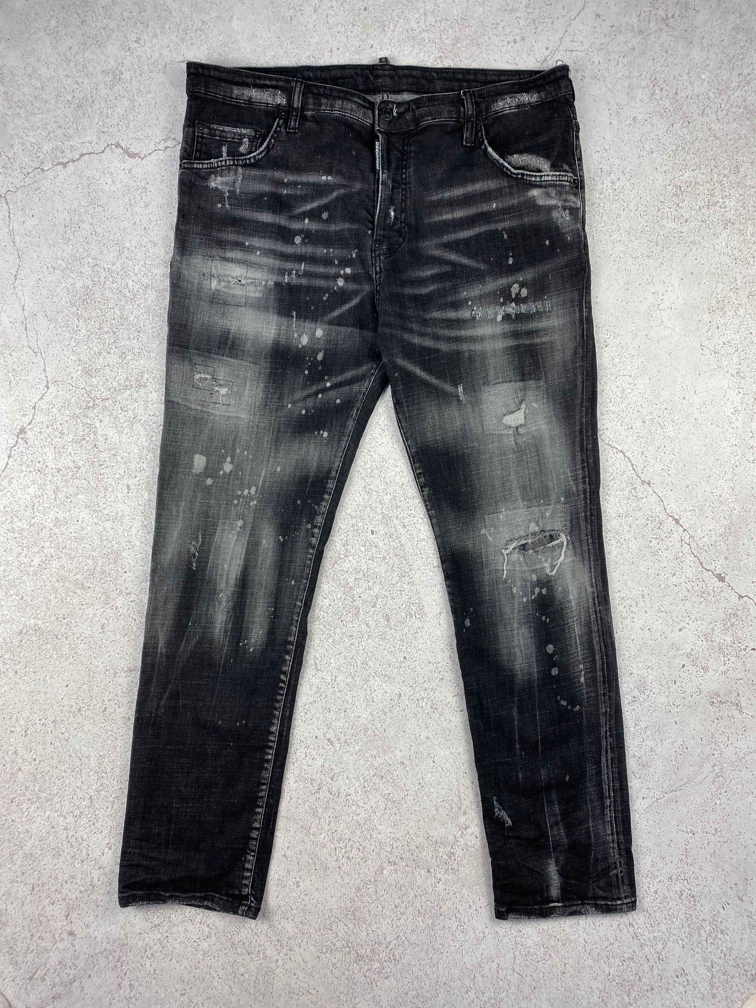 Pre-owned Dsquared2 Dsquared Denim Distressed Jeans Pants In Black