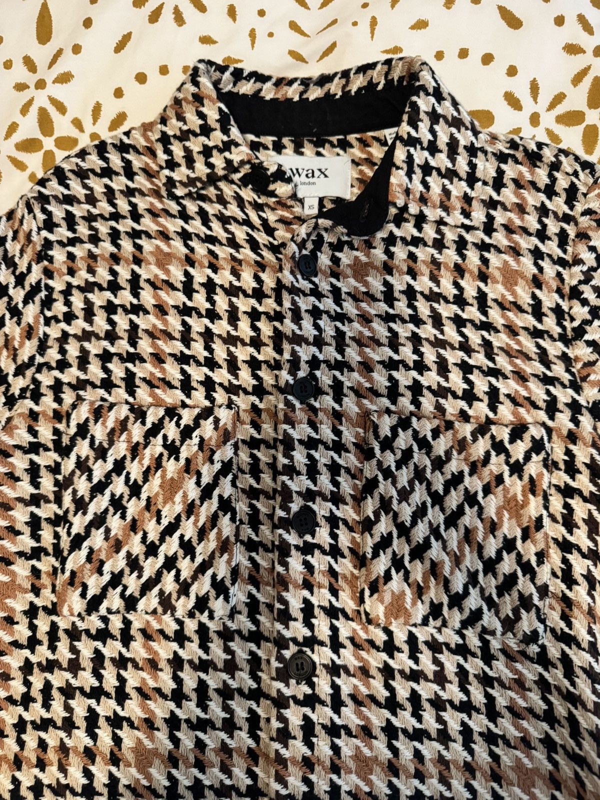 Wax London New No Tags Wax London Overshirt - Black/Brown Houndstooth Size US XS / EU 42 / 0 - 1 Thumbnail