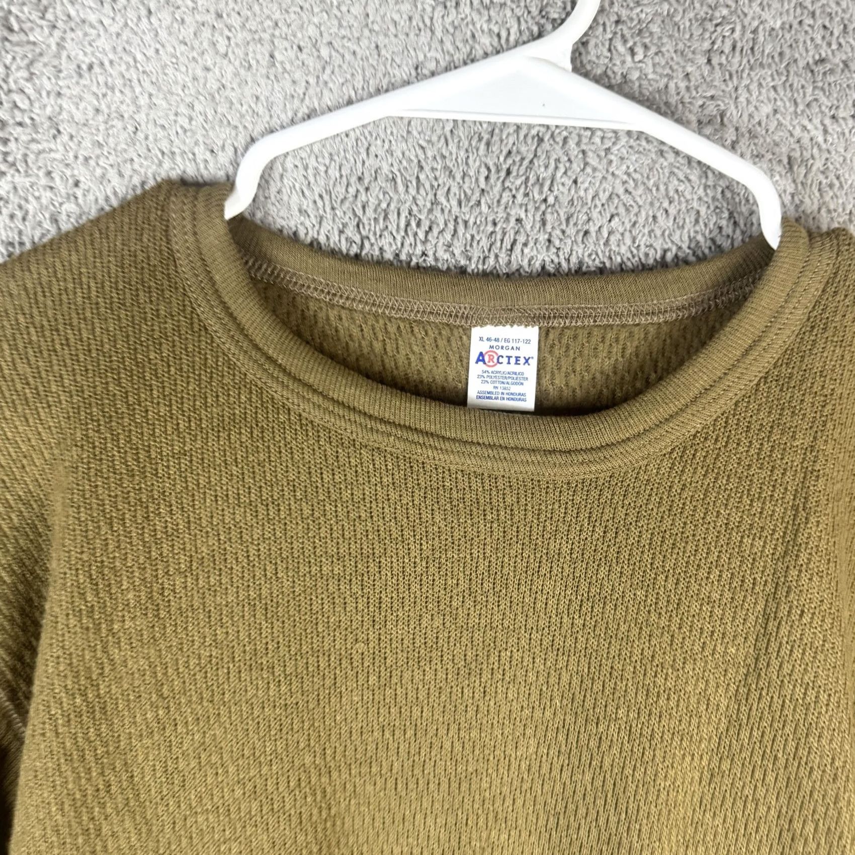 Vintage Morgan Arctex Shirt Mens XL Brown Thermal Waffle Knit Base Layer Long Johns Underwear Size US XL / EU 56 / 4 - 6 Thumbnail