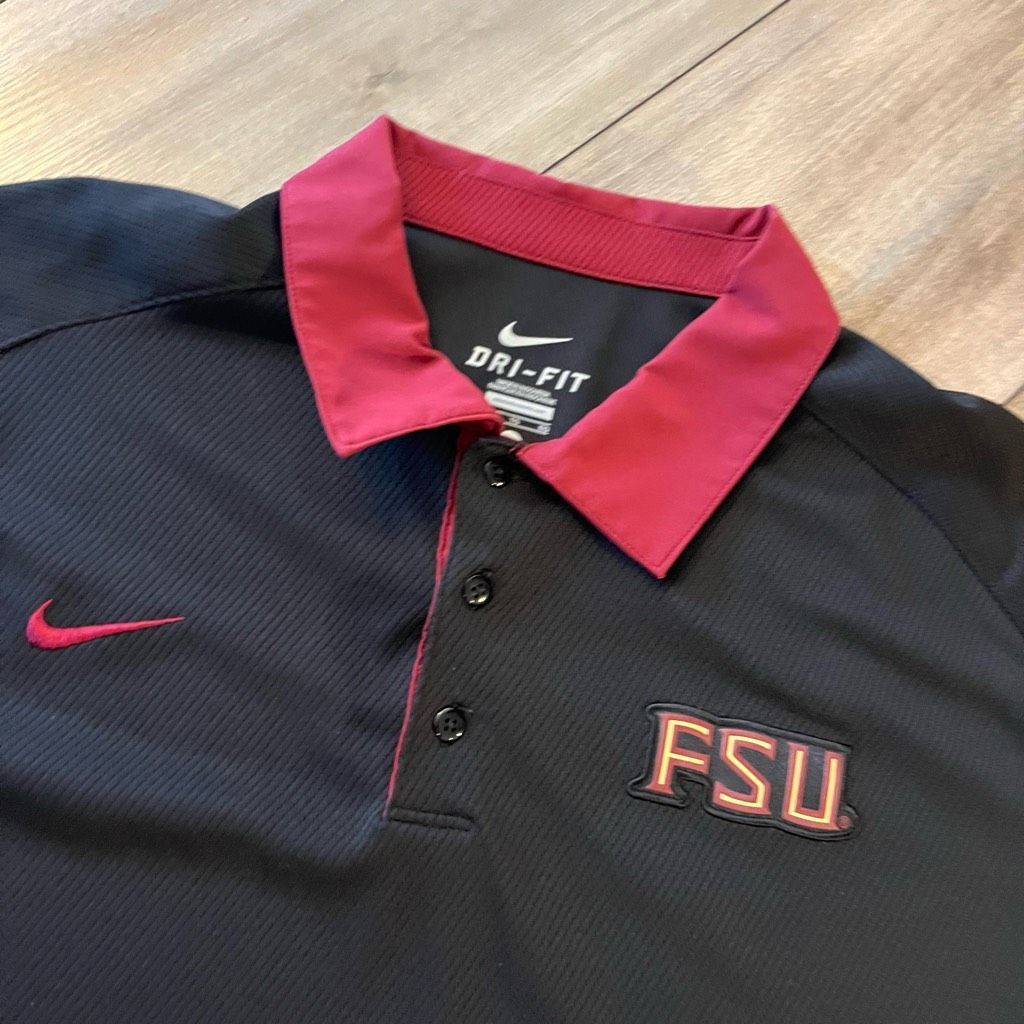 Nike Nike FSU Florida State Black Athletic Polo Men XL Bin K-101 Size US XL / EU 56 / 4 - 2 Thumbnail