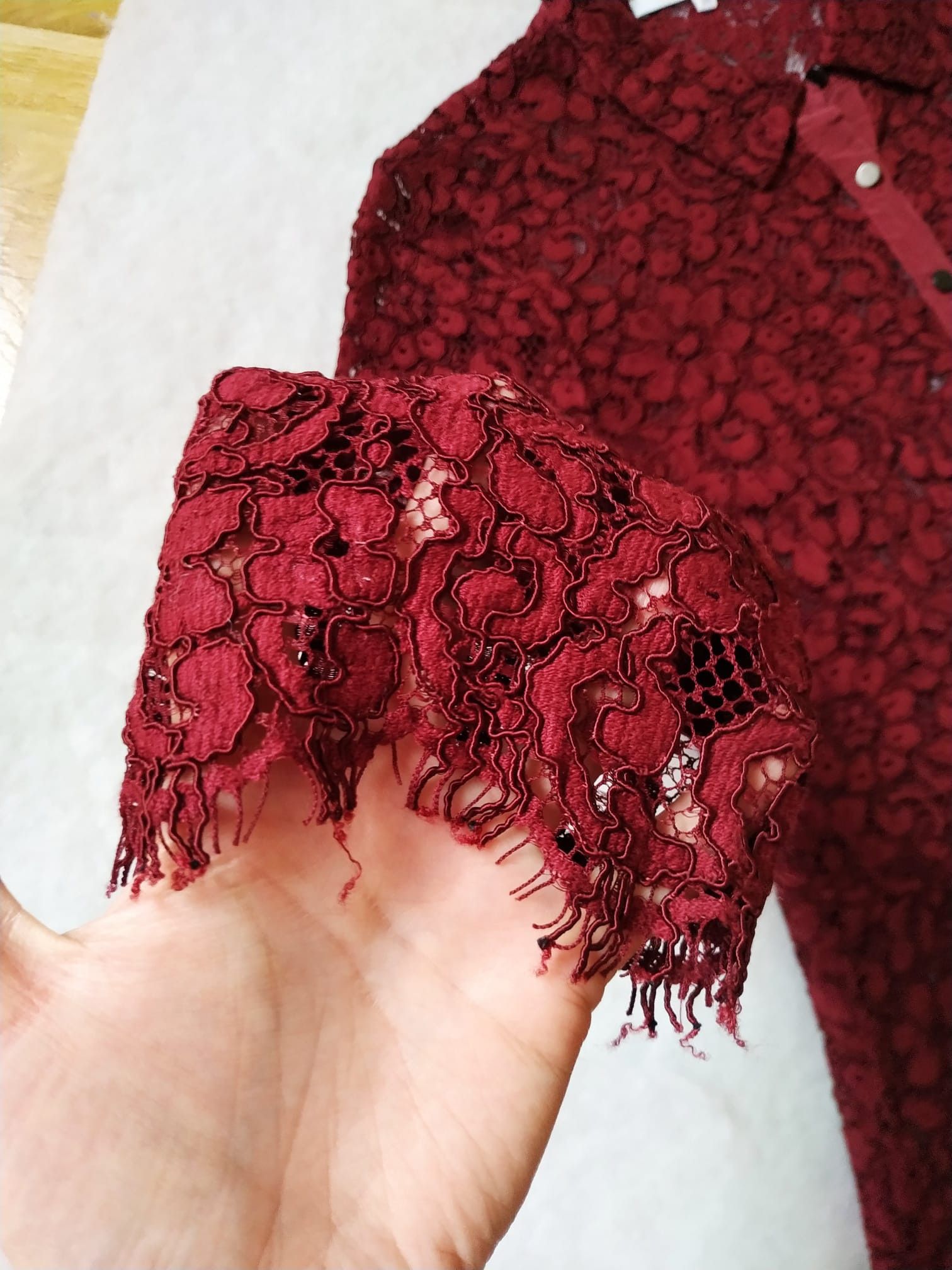 Gerard Darel Gerard Darel burgundy, embroidered dress 38, M Size S / US 4 / IT 40 - 6 Thumbnail