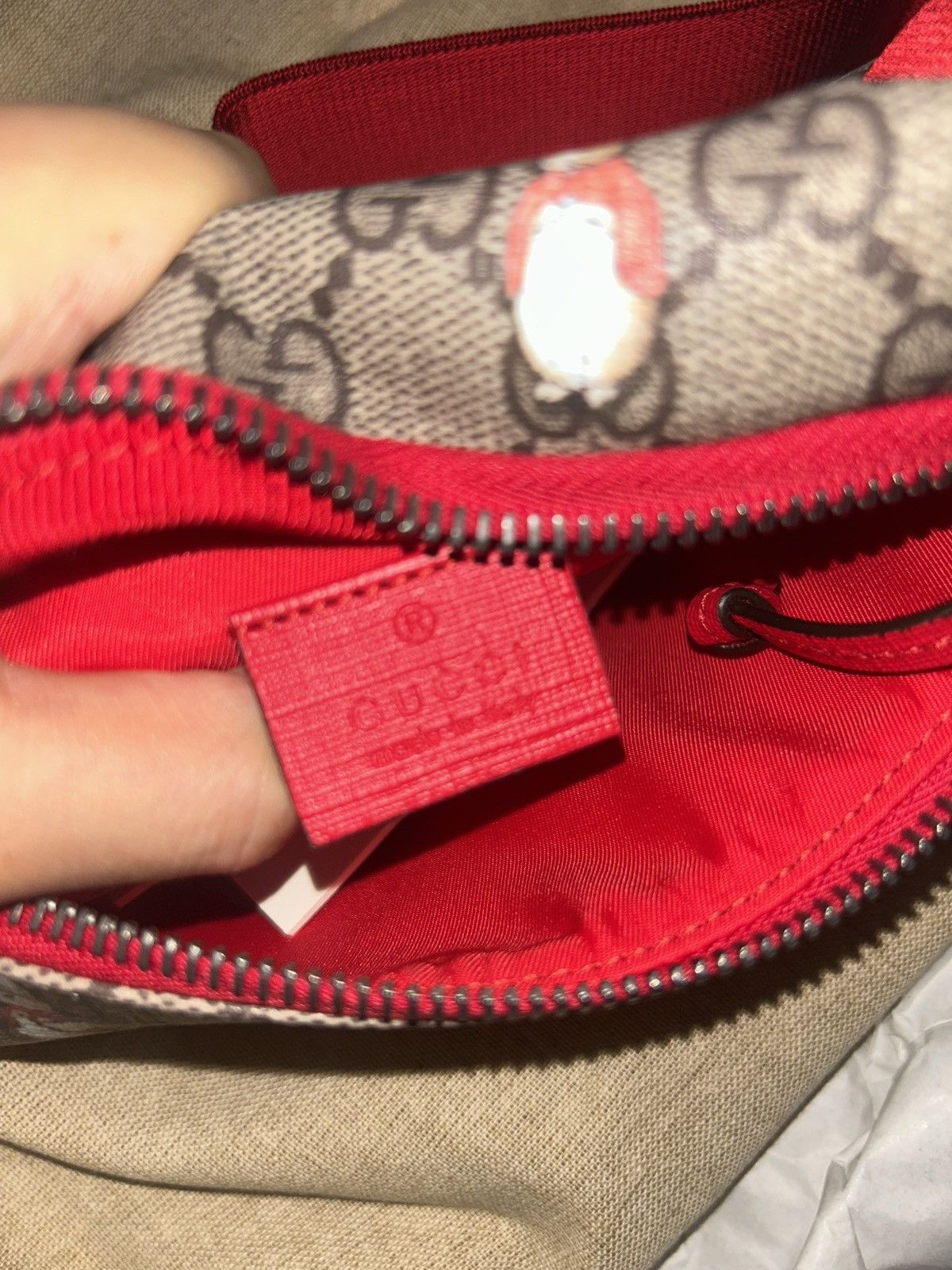 Gucci GUCCI X PETER RABBIT GG Supreme Monogram Rabbit Belt Bag Size ONE SIZE - 5 Thumbnail