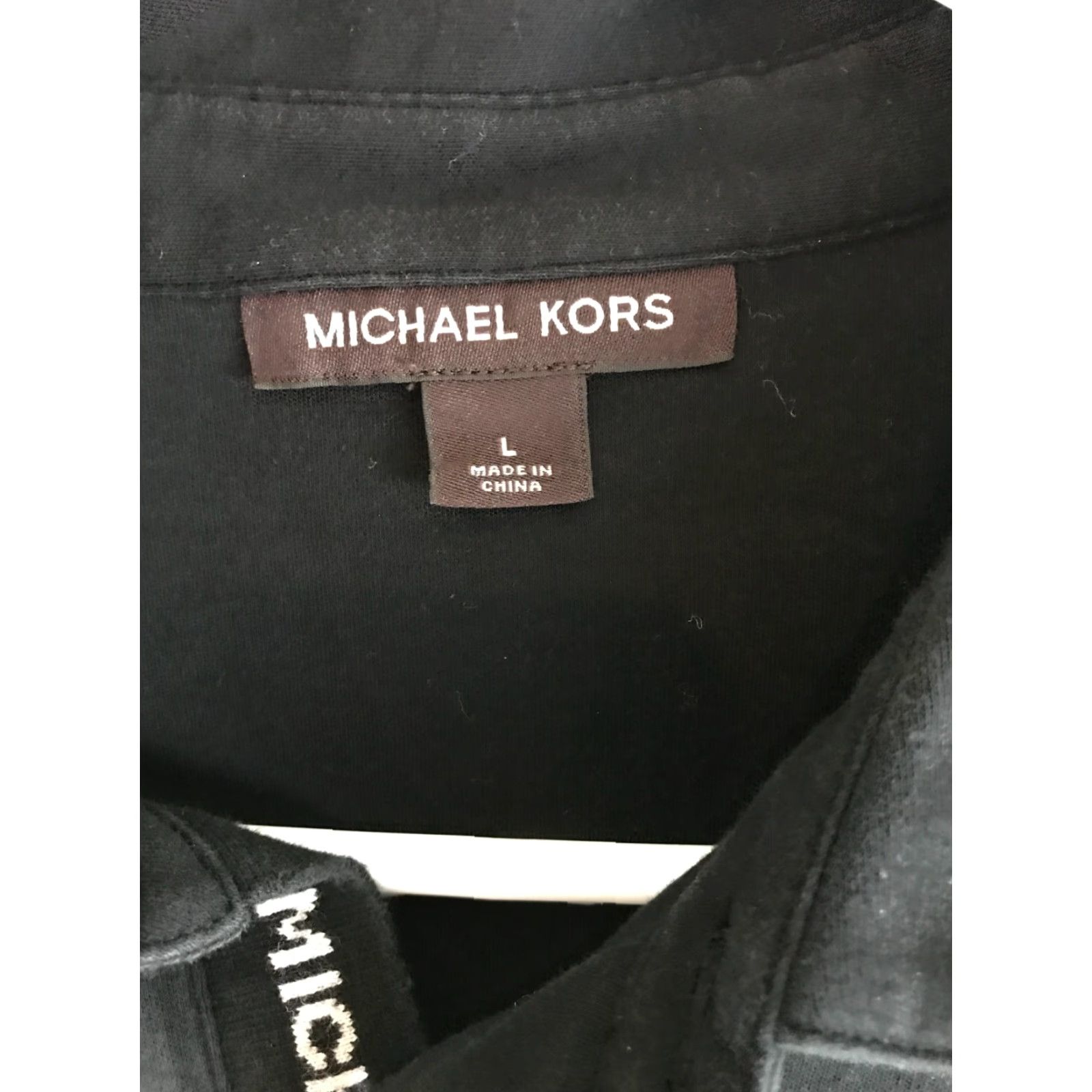 Michael Kors Michael Kors Polo Shirt Men's Large Solid Black Short Sleeve Collared Shirt Mens L Black Polo Size US L / EU 52-54 / 3 - 5 Thumbnail