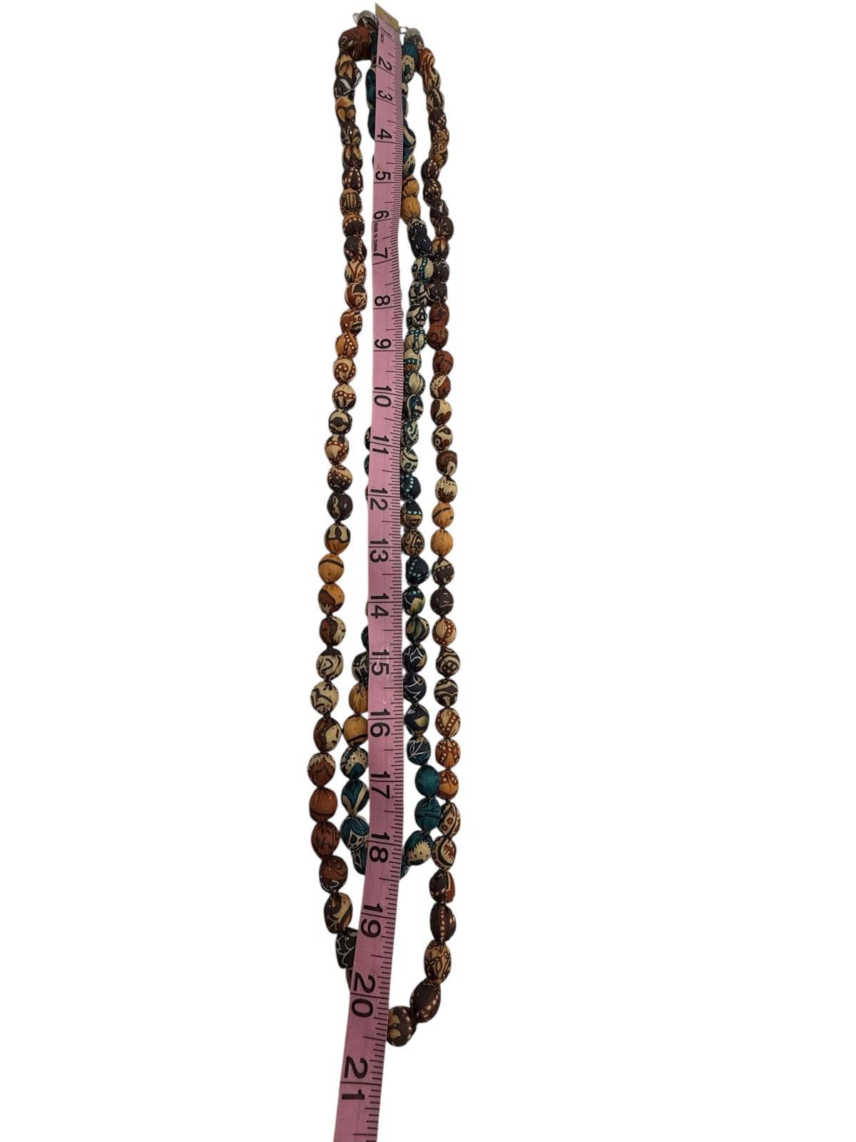 Other 36” Boho Chic Multi-Color Beaded Fabric Necklace Size ONE SIZE - 7 Thumbnail
