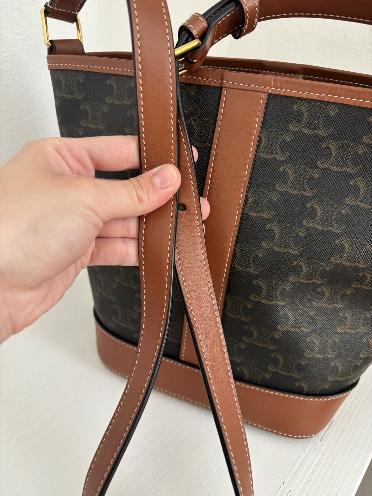 Celine Celine Small Bucket Triomphe Shoulder Bag Size ONE SIZE - 5 Thumbnail