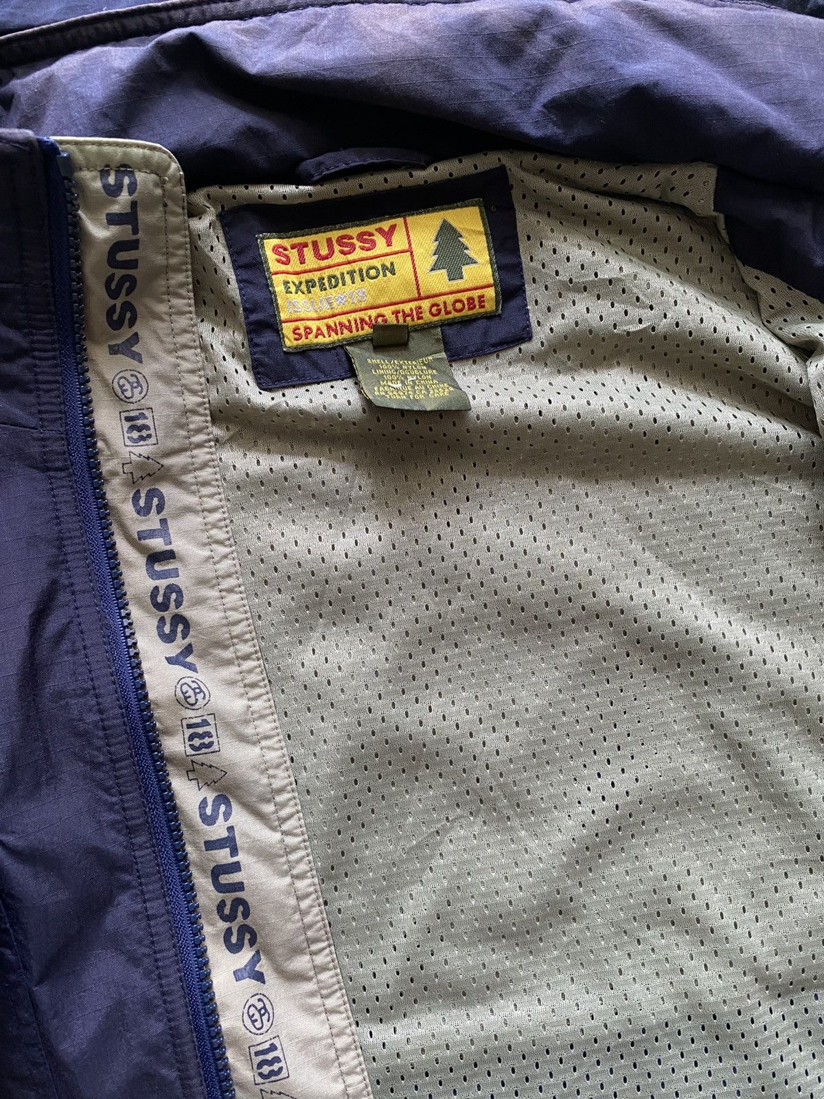Stussy × Vintage [Rare!] 90s Vintage Stussy Hooded Nylon Jacket Size US L / EU 52-54 / 3 - 8 Thumbnail