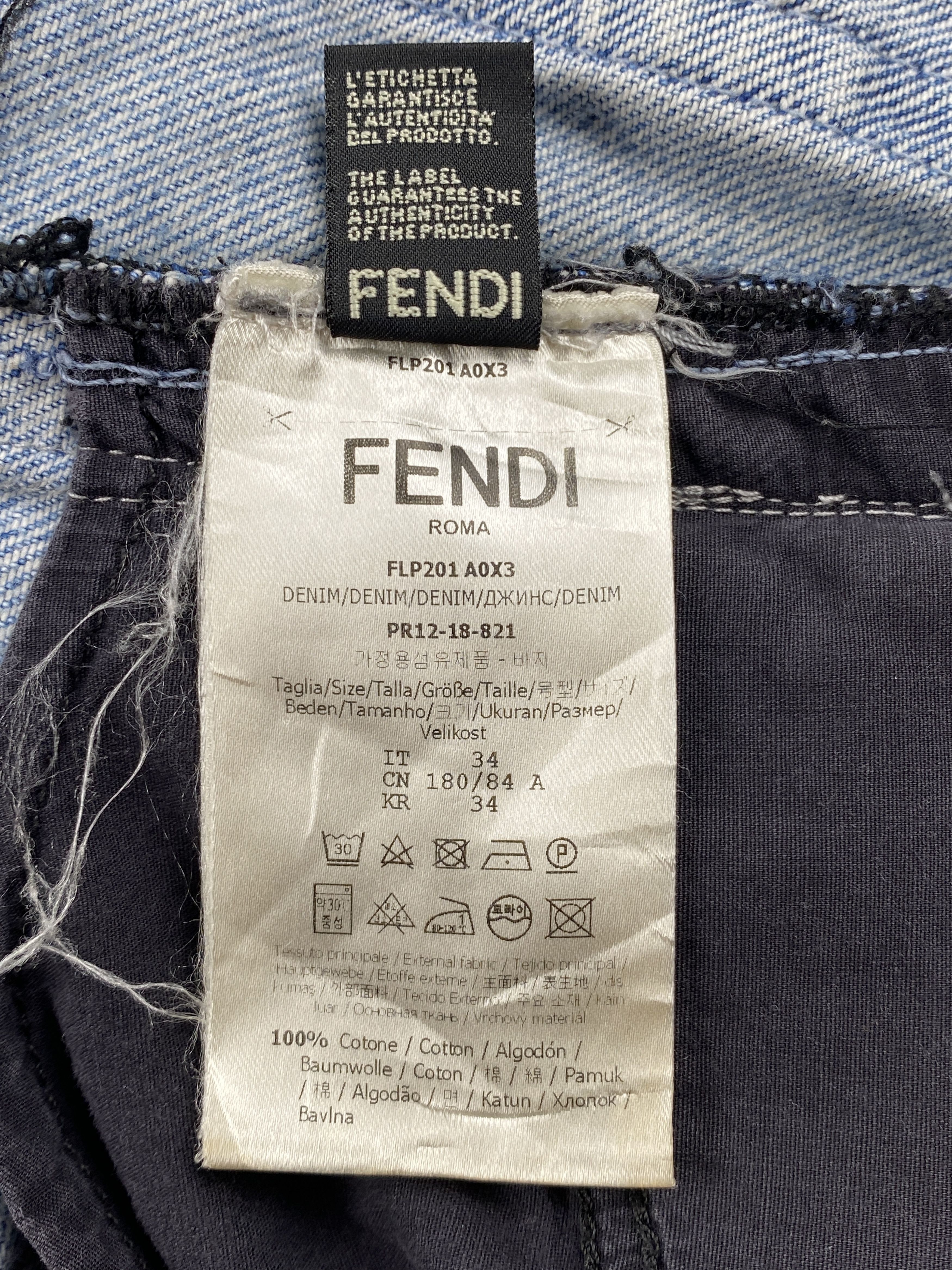 Fendi Stone Washed Jeans Size 24" / US 00 / IT 34 - 15 Thumbnail