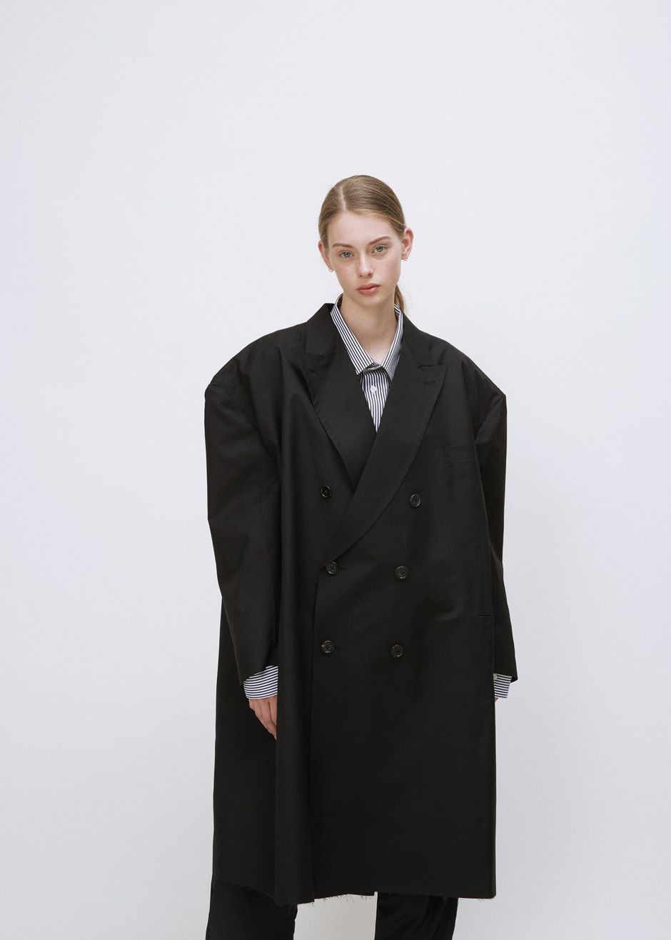 Vetements Vetements x Brioni FW17 Oversized Double breasted Coat Black Size US XL / EU 56 / 4 - 1 Thumbnail