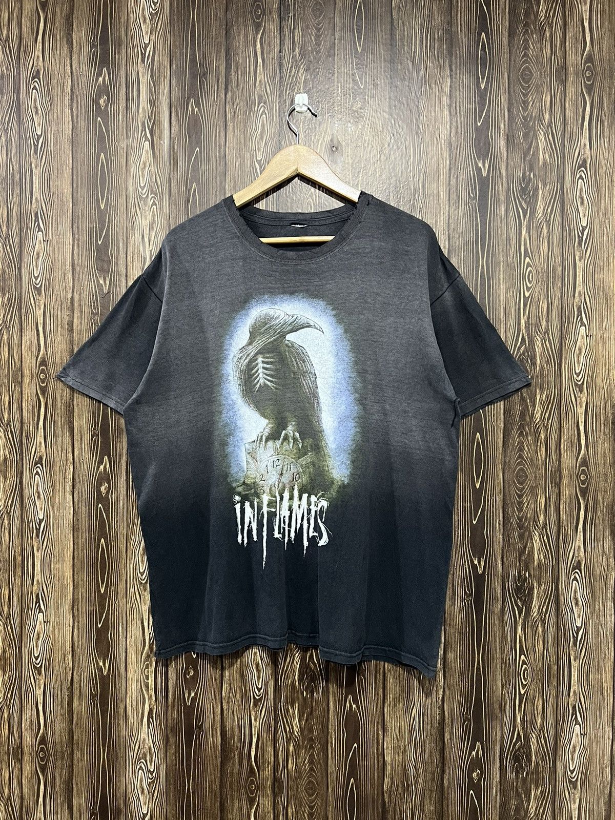 Band Tees × Vintage Vintage Y2K Distressed In Flames Band Tour Tshirt Size US XL / EU 56 / 4 - 1 Thumbnail