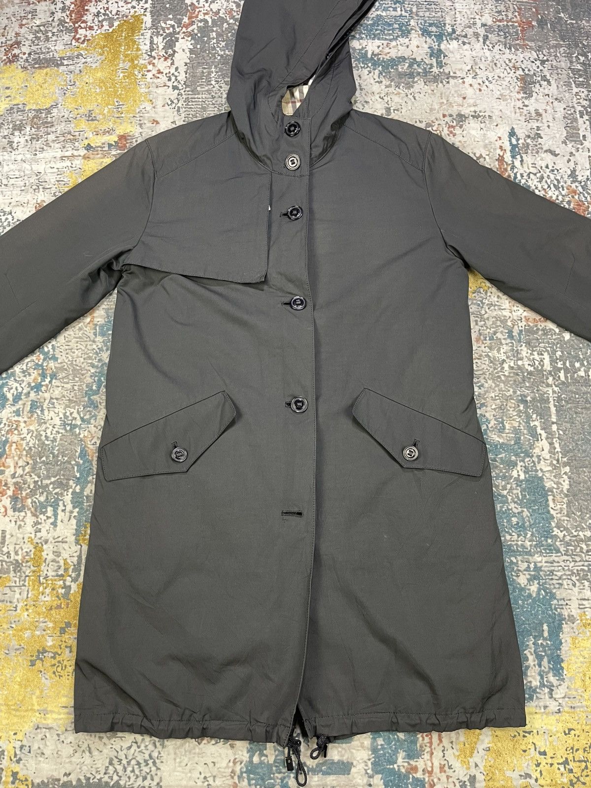 Burberry Burberry AW 2003 Sample Nova Check Lined Fishtail Parka Size US S / EU 44-46 / 1 - 8 Thumbnail