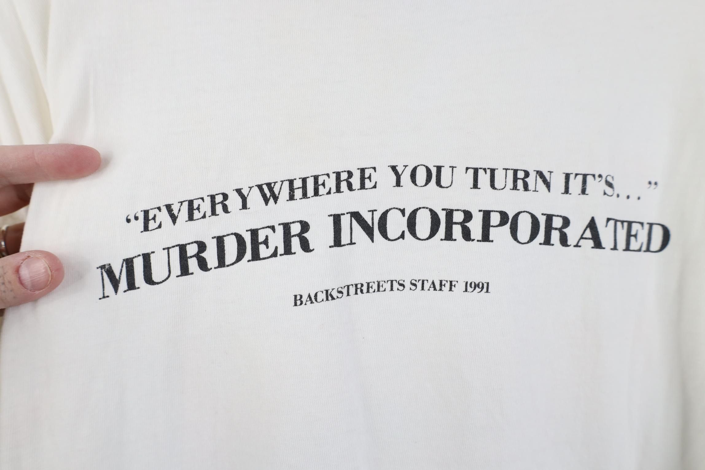 Vintage Vintage 90s Murder Incorporated Comic 1948 T-Shirt White USA Size US XL / EU 56 / 4 - 12 Thumbnail