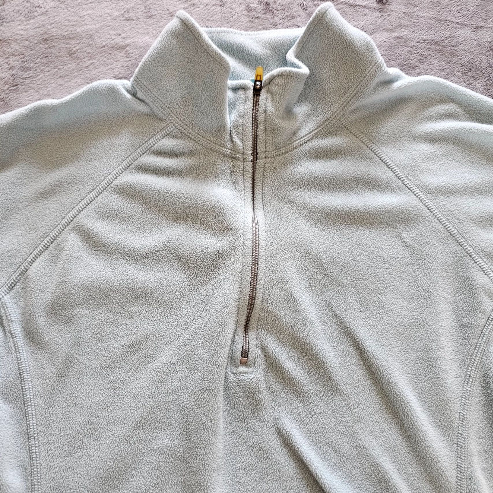 Vintage L.L. Bean Sweater Top Womens Large Green Fleece 1/4 Zip Long Sleeve Classic Basic Size L / US 10 / IT 46 - 2 Thumbnail