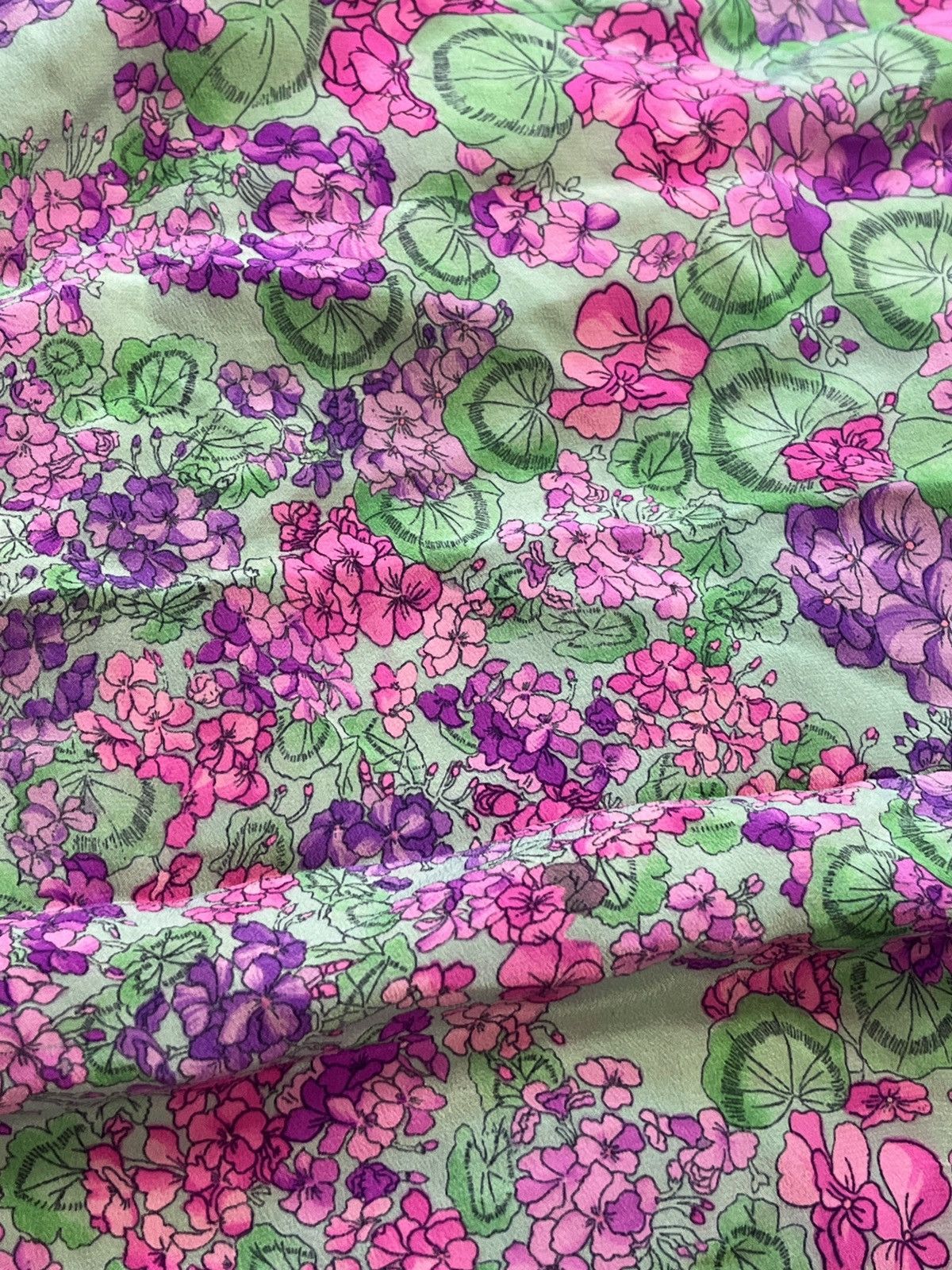 Leonard Paris × Vintage Vintage Leonard Paris Flowers Scarf Size ONE SIZE - 2 Thumbnail