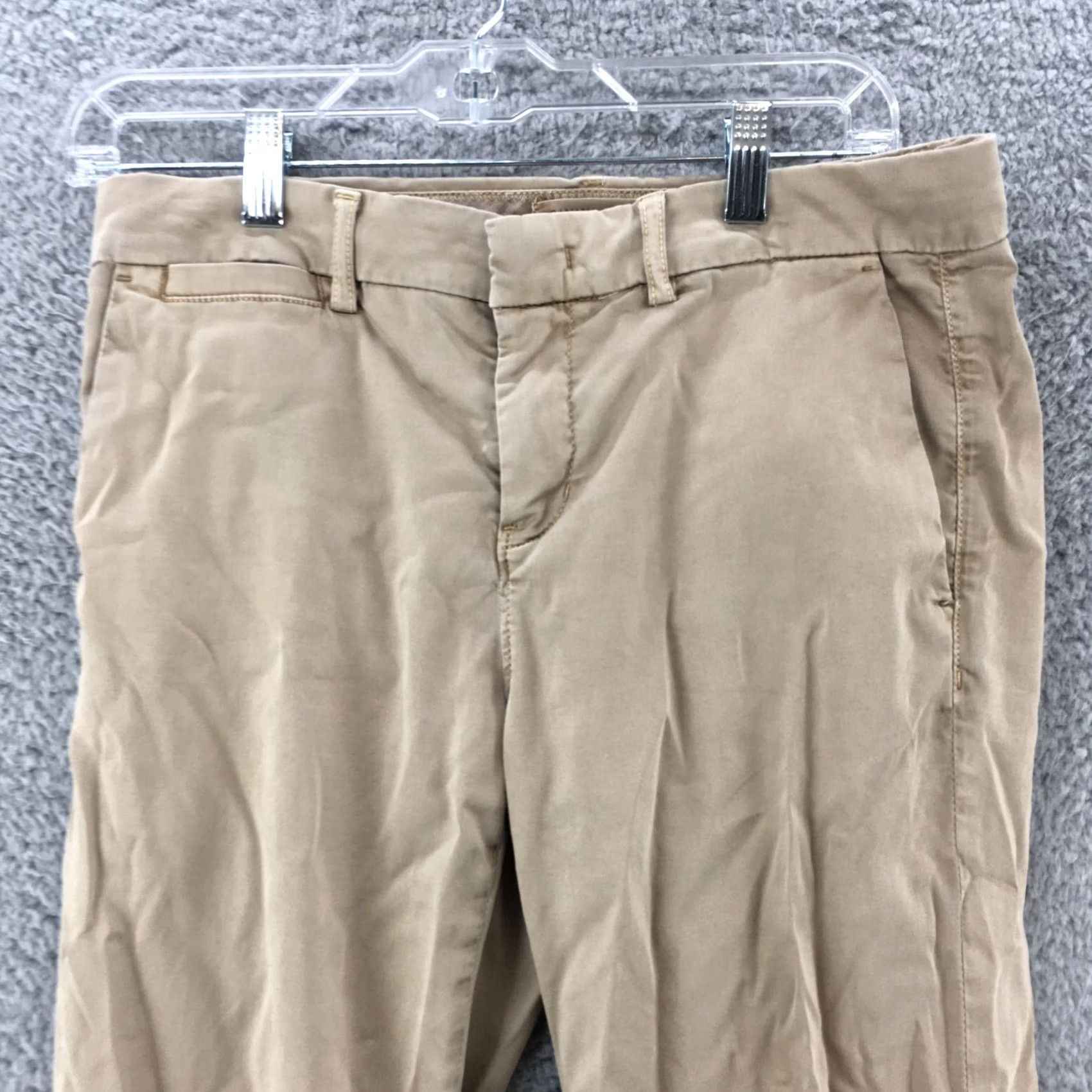 Banana Republic Banana Republic Chino Pants Mens 30.5 Regular Beige Flat Front Mid Rise Zip Fly Flat Front Chino Pants Mens Beige 30.5 in Slim Straight Vintage: No Size US 31 - 2 Thumbnail