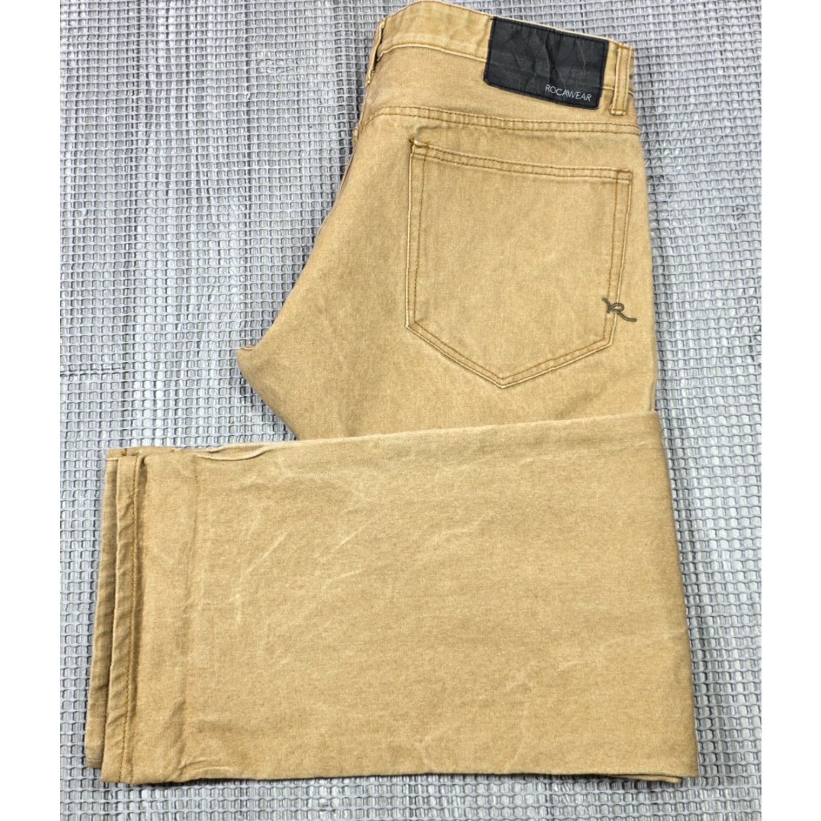 Rocawear VINTAGE Rocawear Jeans Brown Denim Sz 40 Baggy Hip Hop 38x32 Distressed 90s Mens Jeans Size US 40 / EU 56 - 2 Thumbnail