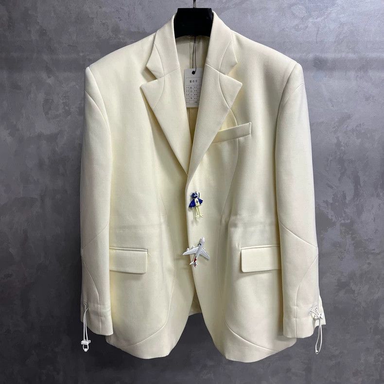 Louis Vuitton Louis Vuitton White Fitted Blazer Jacket - dmc Size US M / EU 48-50 / 2 - 1 Thumbnail