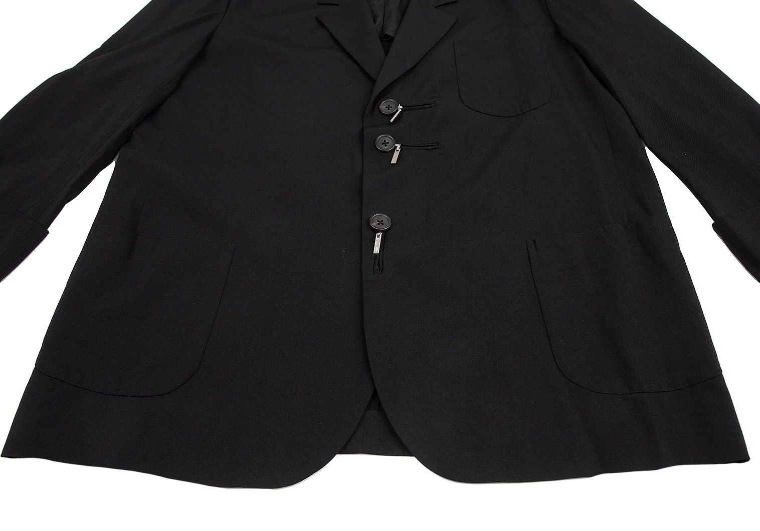 Yohji Yamamoto Yohji Yamamoto Wool Gabardine Jacket Black 2 Size US M / EU 48-50 / 2 - 7 Thumbnail