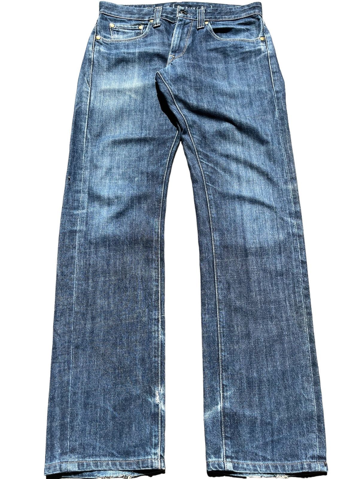 Levi's Vintage Levi’s Capital E Navy Washed Slim Straight Fit Jeans Size US 30 / EU 46 - 1 Thumbnail