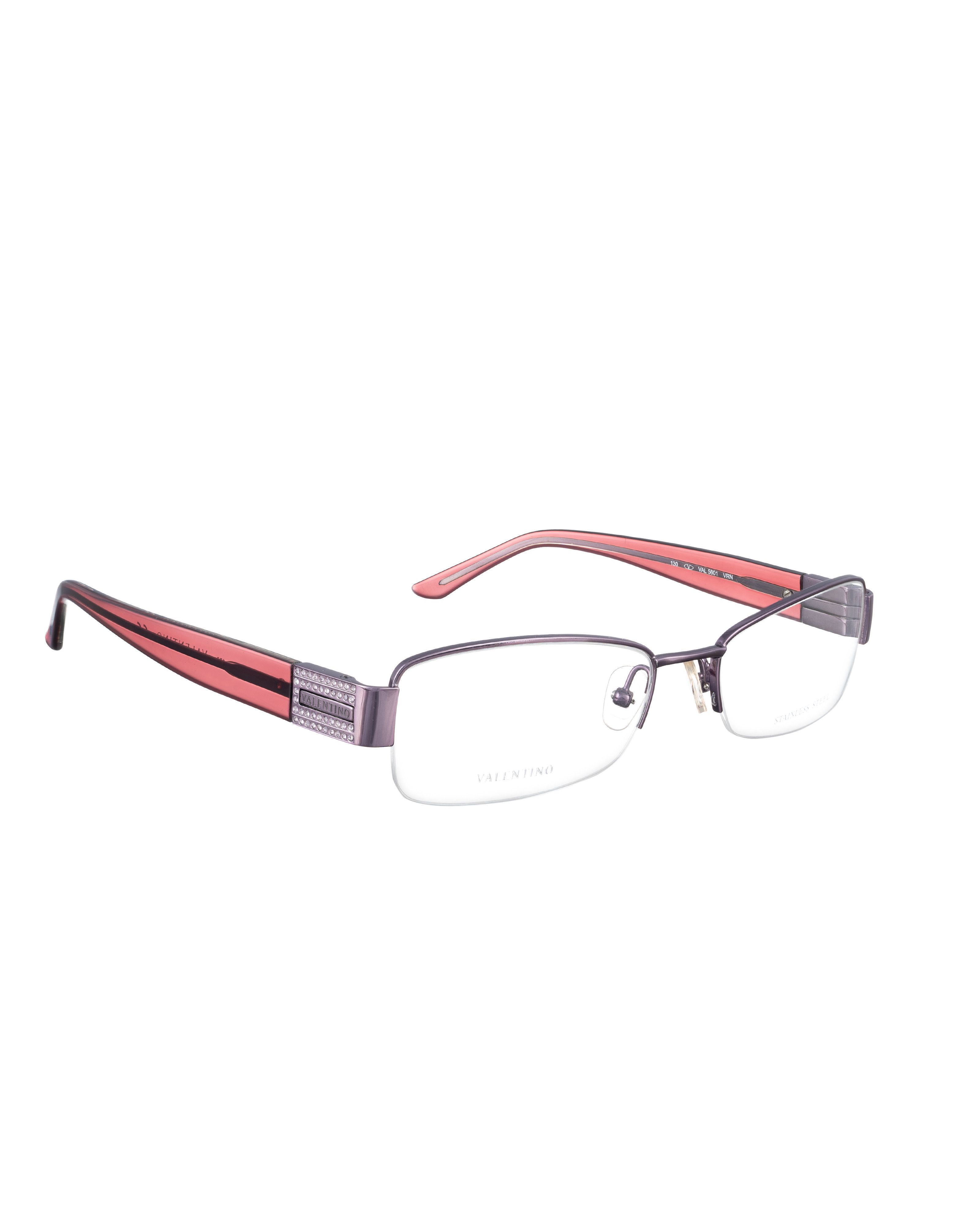 Valentino Valentino 00s Violet Half Rim Glasses with Gems Size ONE SIZE - 2 Thumbnail