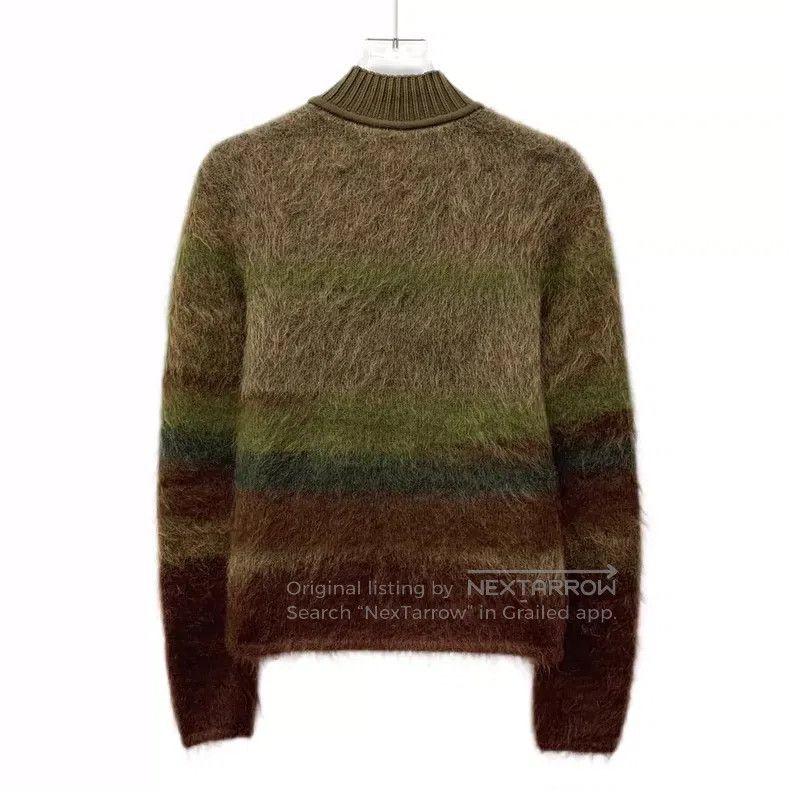 Hermes Hermes Dark brown striped cashmere high-neck long-sleeve k Size XS / US 0-2 / IT 36-38 - 2 Thumbnail