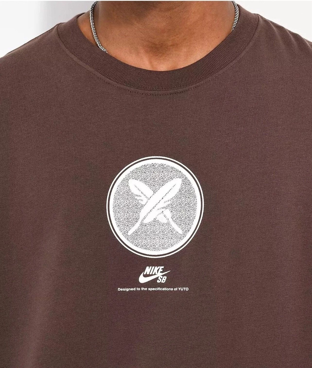 Nike SB Yuto Horigome Nike SB Max90 Tee Baroque Brown L SS23 Size US L / EU 52-54 / 3 - 3 Thumbnail
