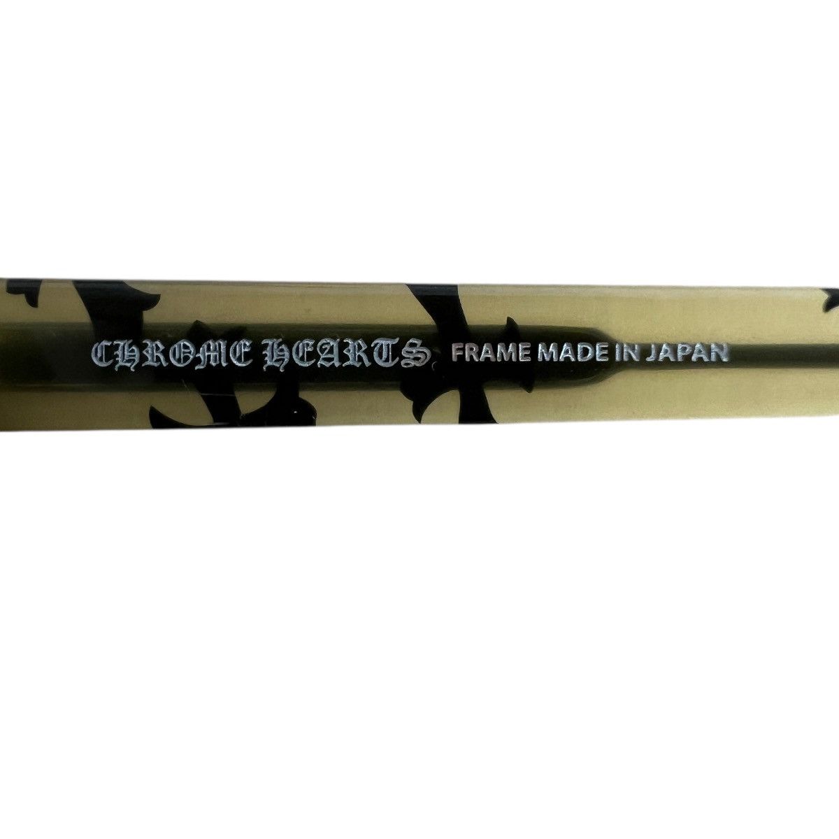 Chrome Hearts CHROME HEARTS "GLITTER GOO" Beige Cross Pattern Sunglasses Size ONE SIZE - 6 Thumbnail