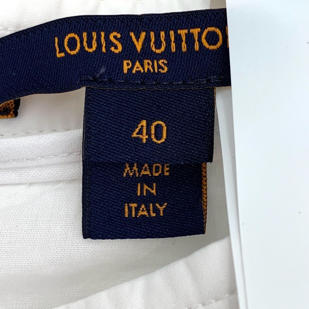 Louis Vuitton [Louis Vuitton] Logo Button Tiered White Cotton Midi Skirt 4 Size 40" / US 18 - 3 Thumbnail
