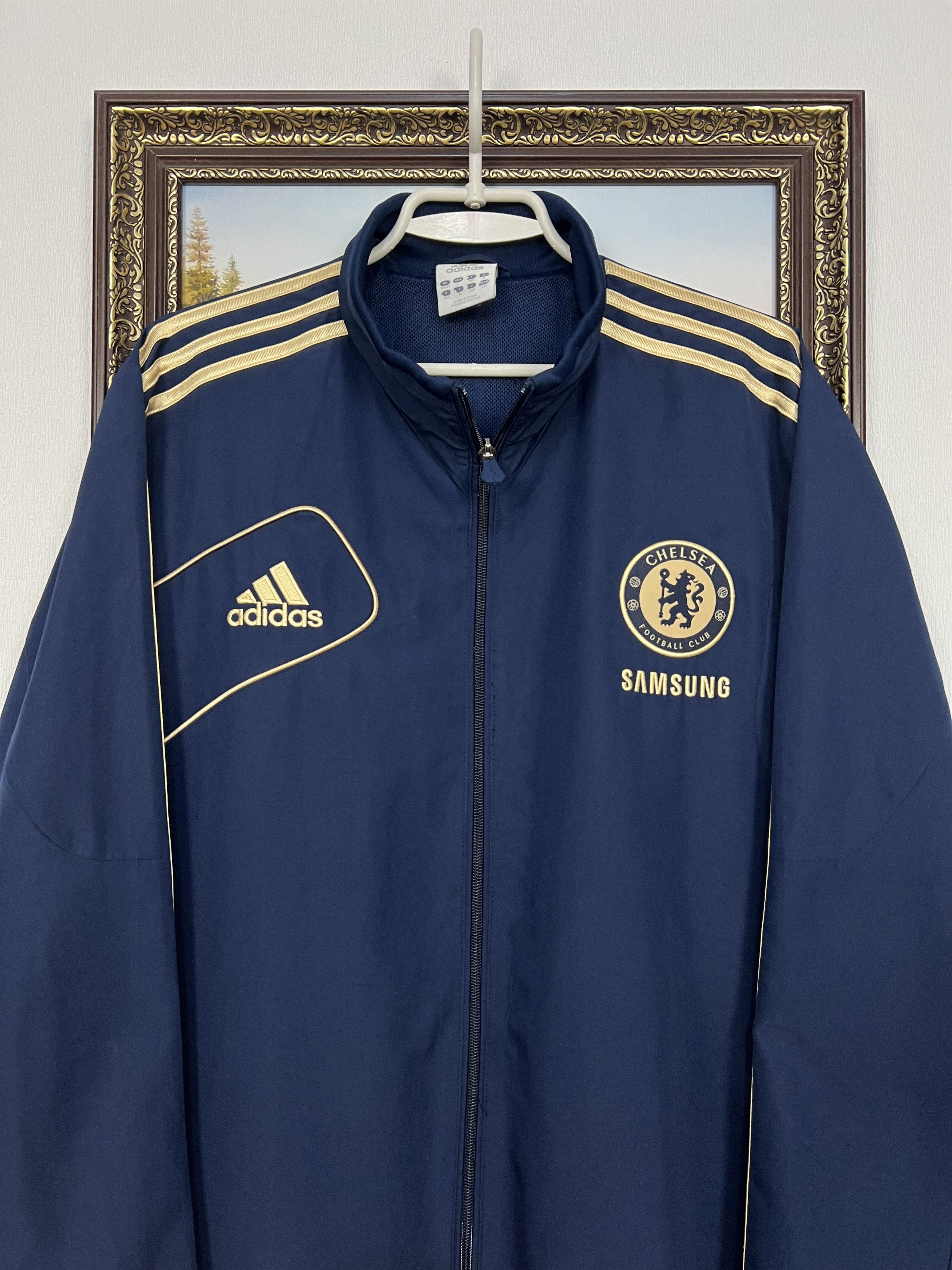 Adidas Vintage Adidas Blue Chelsea Football Jacket Soccer Mens Size US L / EU 52-54 / 3 - 2 Thumbnail