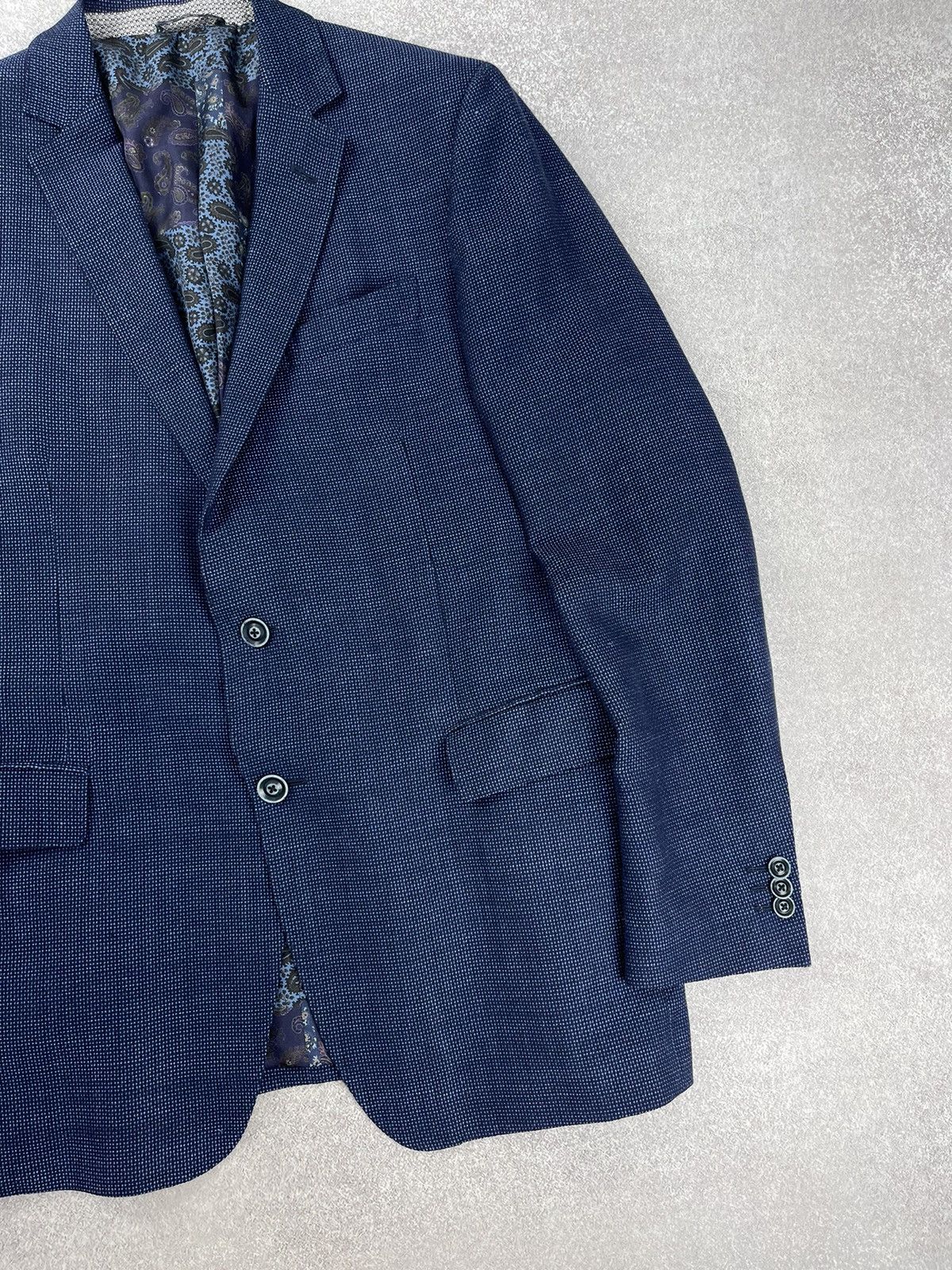 Etro Etro Blue Check Wool Blazer Size 54 Size 44R - 3 Thumbnail