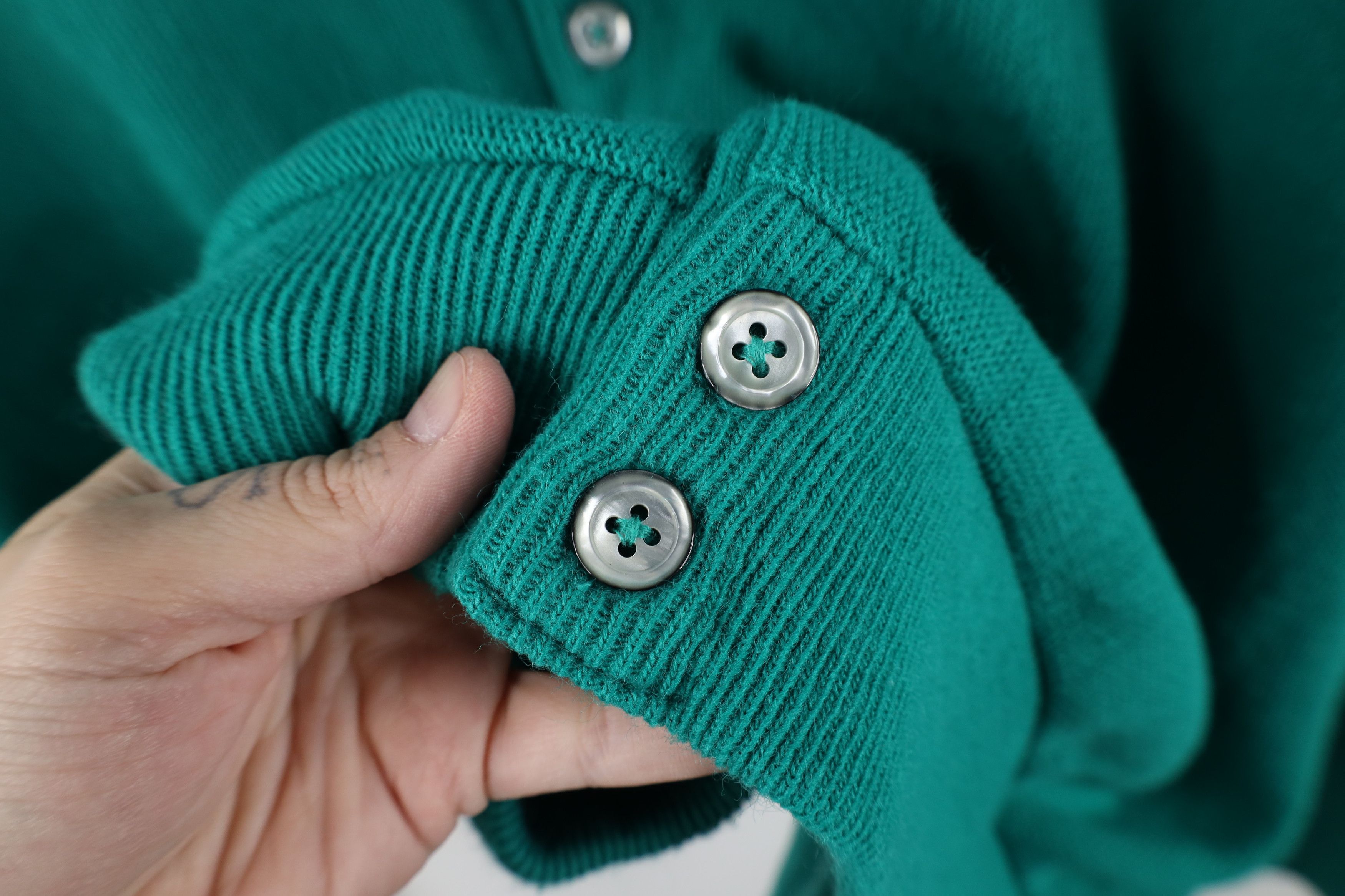 Izod Vintage 90s Izod Knit Button Cardigan Sweater Teal USA Size US XL / EU 56 / 4 - 6 Thumbnail