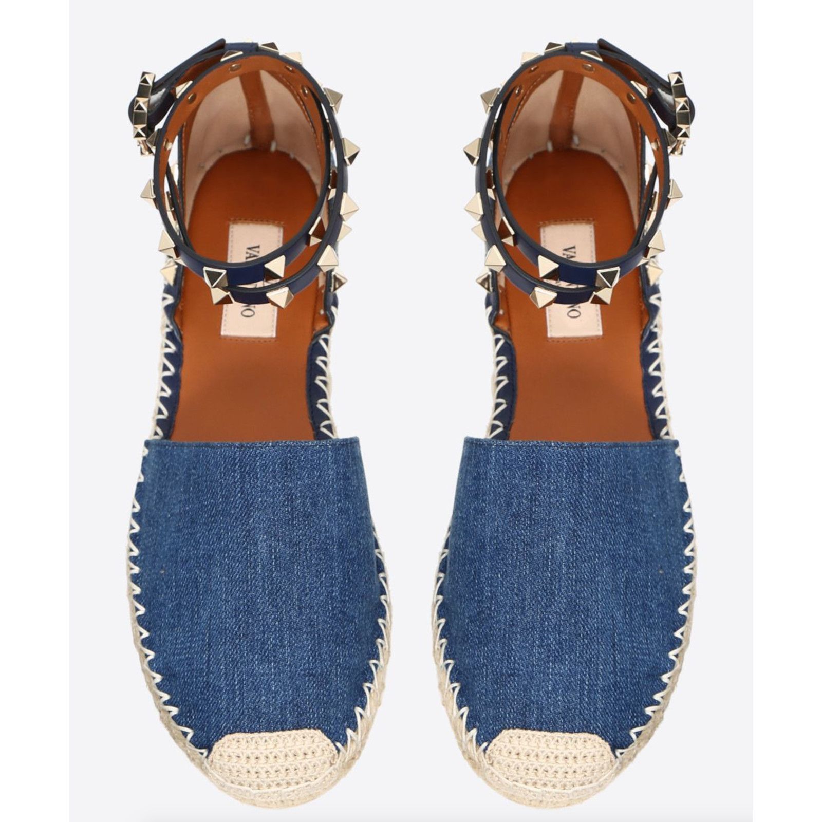 Valentino Valentino Rockstud Blue Denim Jean Wrap Around Ankle Size US 7 / IT 37 - 7 Thumbnail