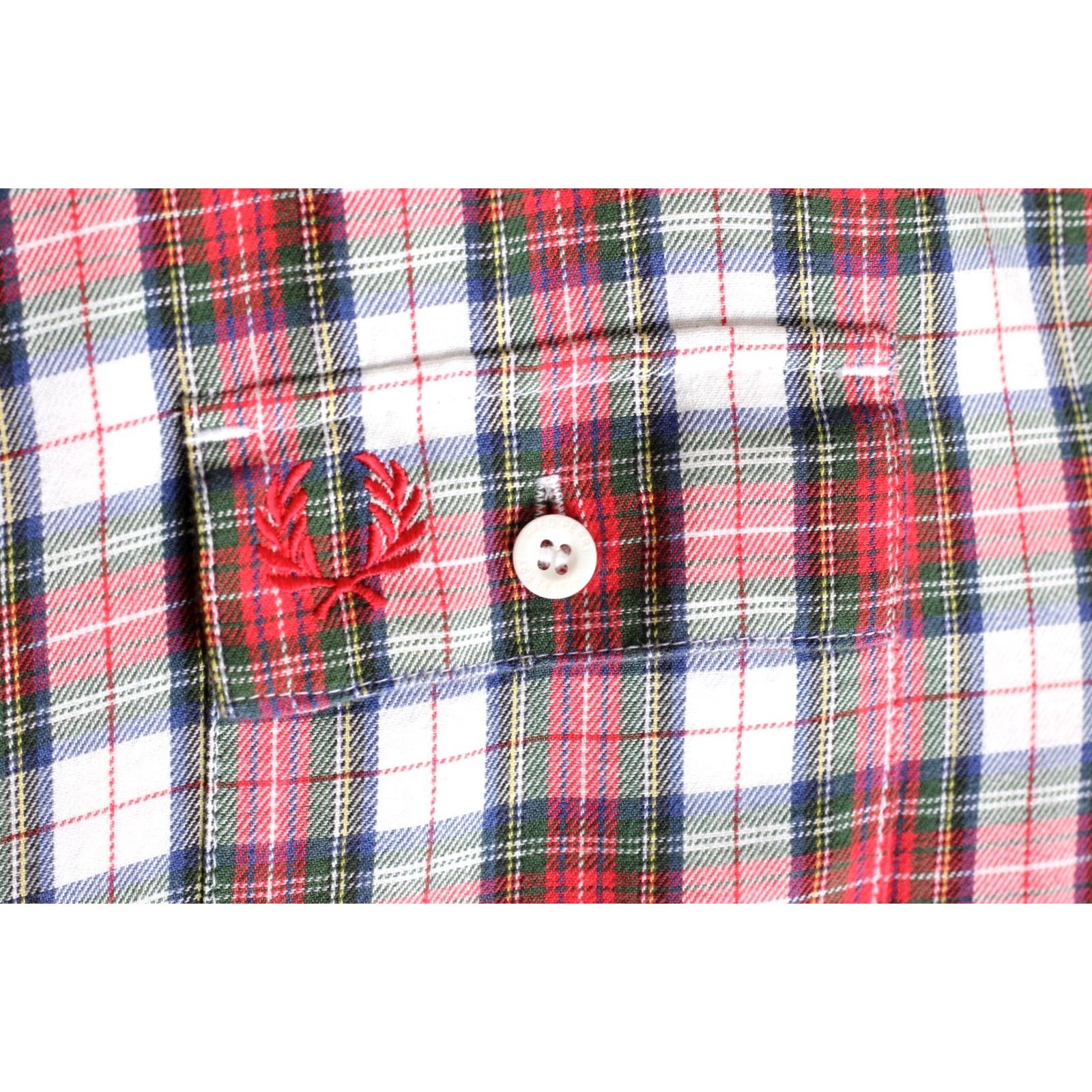 Fred Perry FRED PERRY Lightweight Jacket Men Size S Bomber Flannel Shirt Style Plaid Casual, Multicoloured, Full Zip, Cotton, 3-Season Jacket, Regular Fit, Mens Size US S / EU 44-46 / 1 - 6 Thumbnail