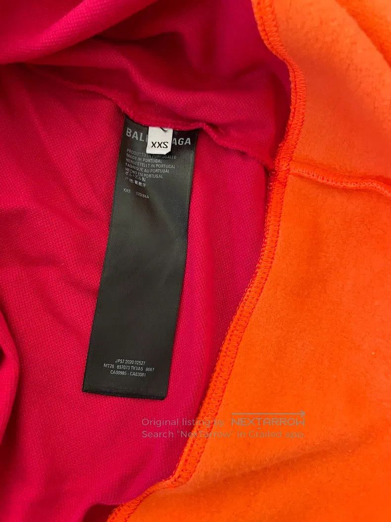 Balenciaga Balenciaga Coke Logo Red and Orange Color Block Polo Shirt Size US XXS / EU 40 - 5 Thumbnail