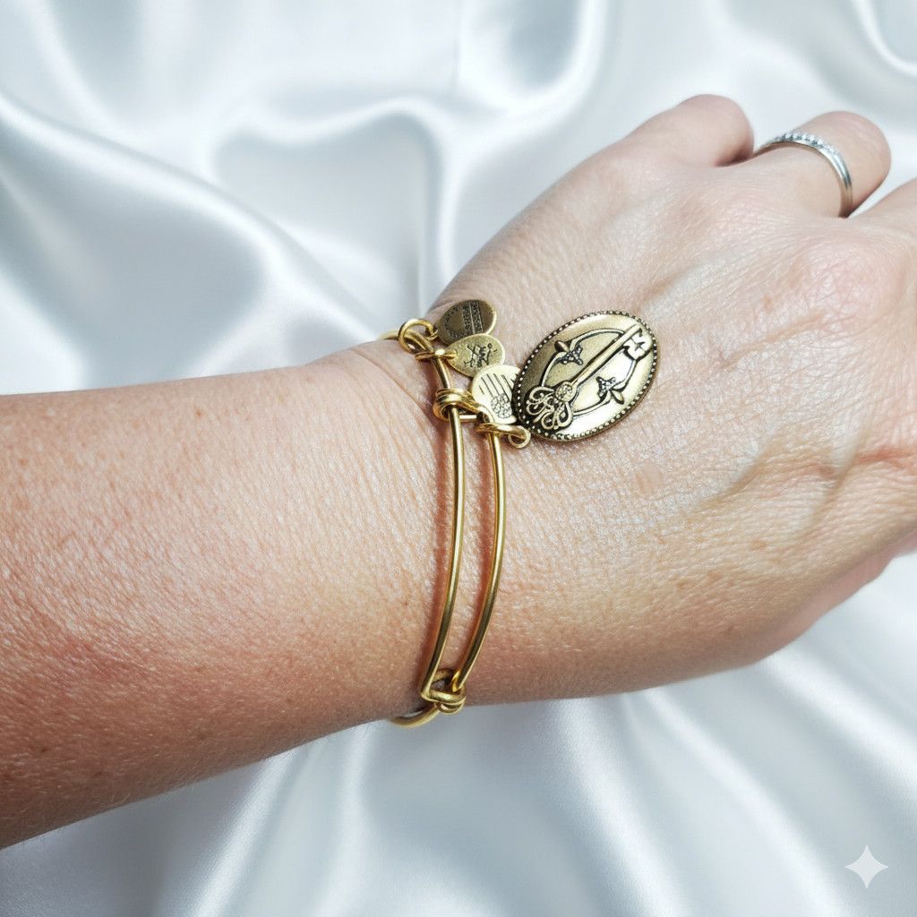 Other Alex & Ani 7.75" NEW Bracelet Gold Key to Life Love Energy Size ONE SIZE - 7 Thumbnail
