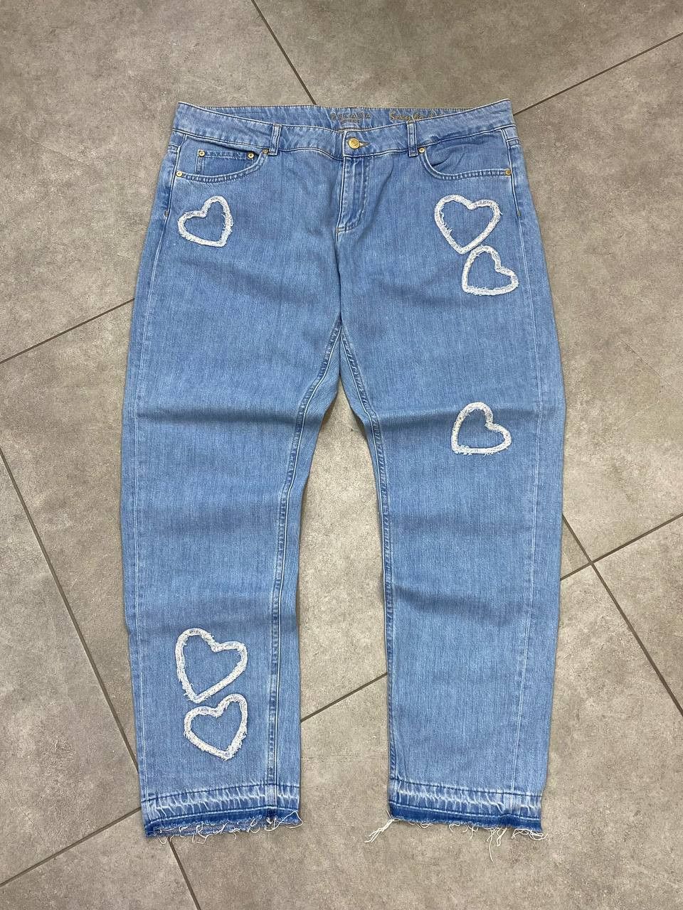 Escada Escada Sport Sexy Boyfriend Embroidered Hearts Denim Pants Size 28" / US 6 / IT 42 - 1 Thumbnail