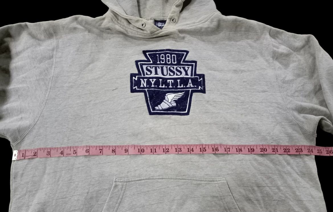 Vintage VINTAGE STUSSY N.Y.L.T.L.A. PULLOVER HODDIE 90s x DISTRESS Size US M / EU 48-50 / 2 - 2 Thumbnail