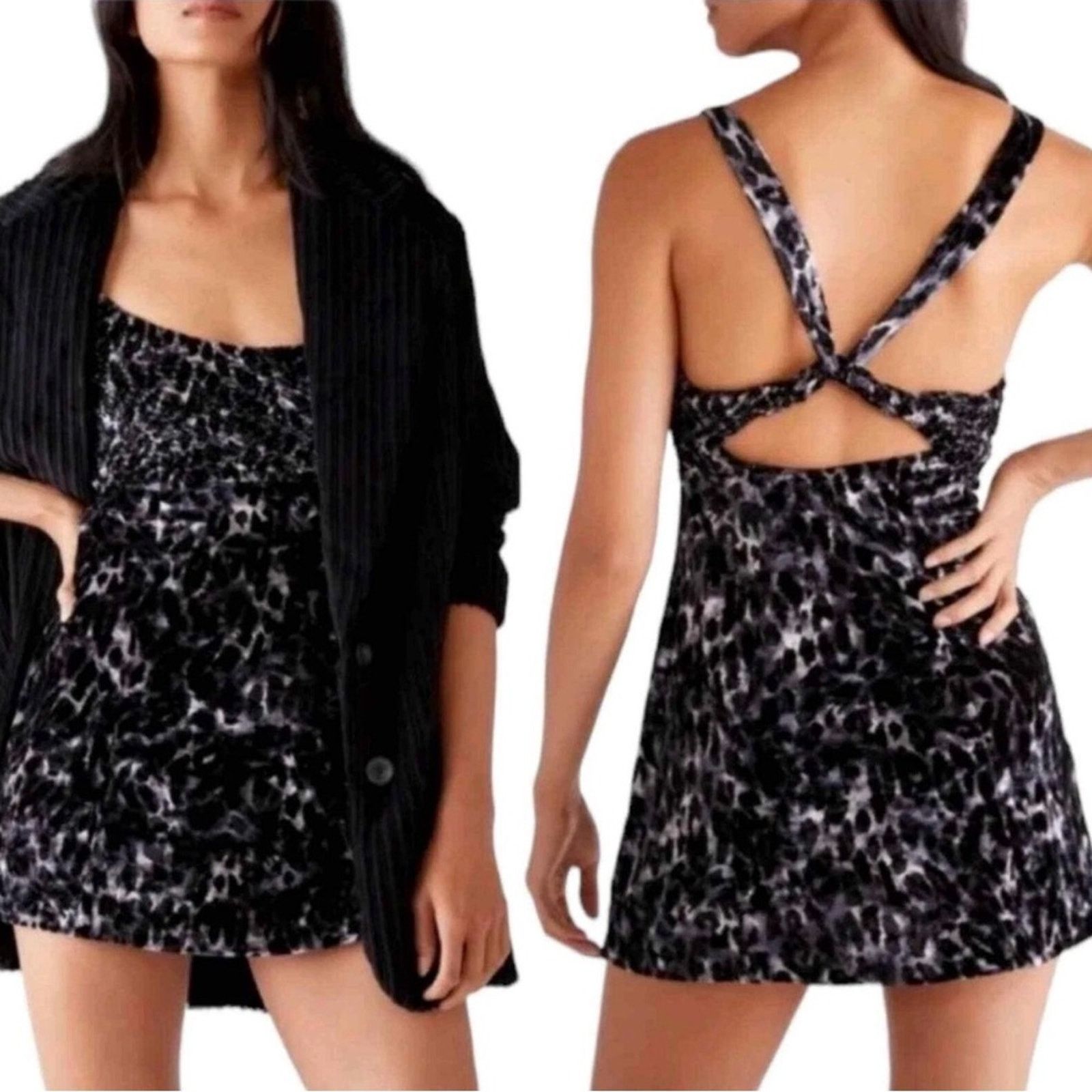 Free People Intimately Free People Velvet Virgo Moon Mini Dress Womens S Size S / US 4 / IT 40 - 1 Thumbnail