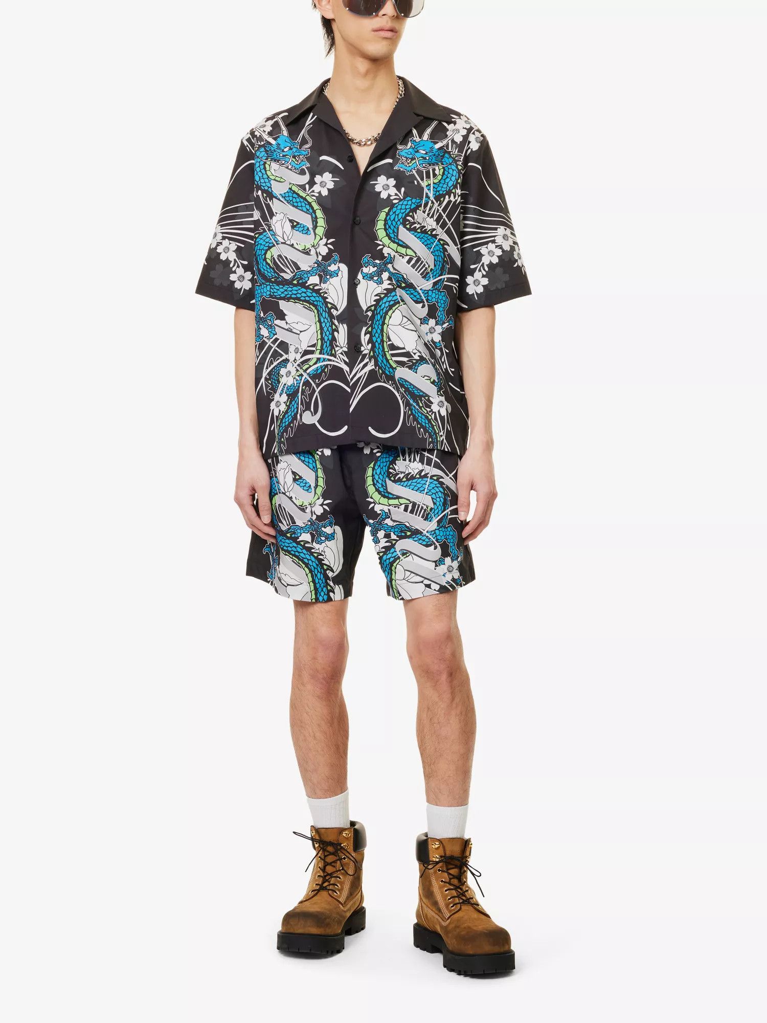 Amiri o1w1db10125 Dragon Graphic-Pattern Shirt in Multicolor Size US XS / EU 42 / 0 - 2 Thumbnail