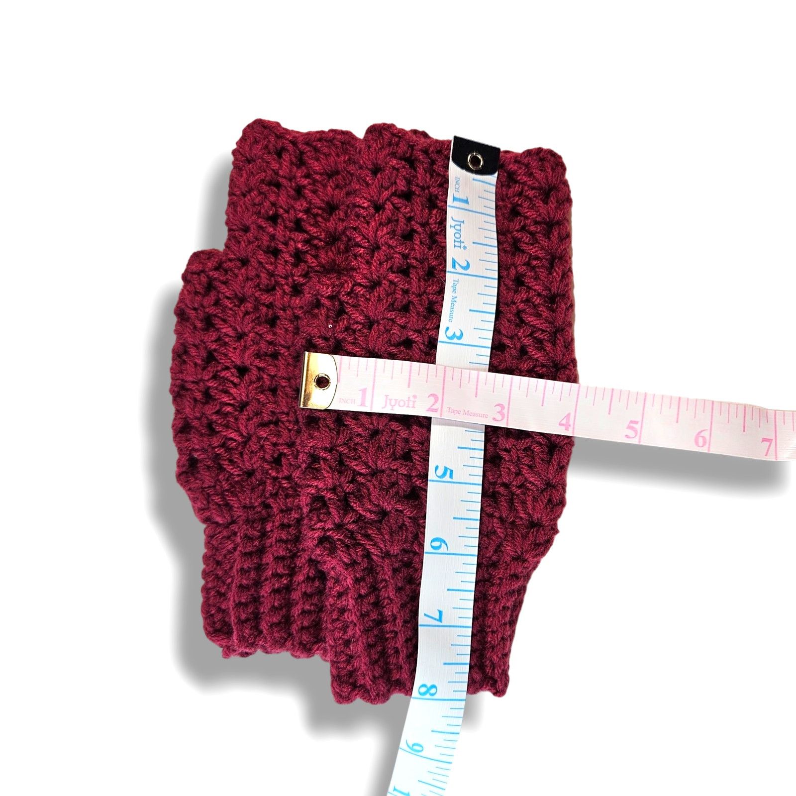 Handmade EUC Hand Knitted Infinity Ombre Cowl & Mitts Maroon Size ONE SIZE - 3 Thumbnail