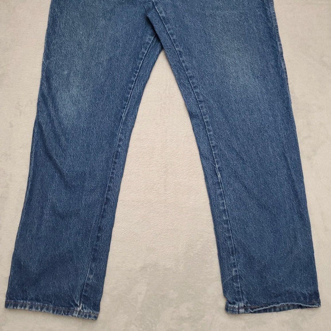 Denime VINTAGE Rustler Jeans Mens 35x32 Blue Denim 100% Cotton Rustler Casual Straight 5-Pocket Mens Blue Denim Casual American Western 1990s Size US 35 - 2 Thumbnail