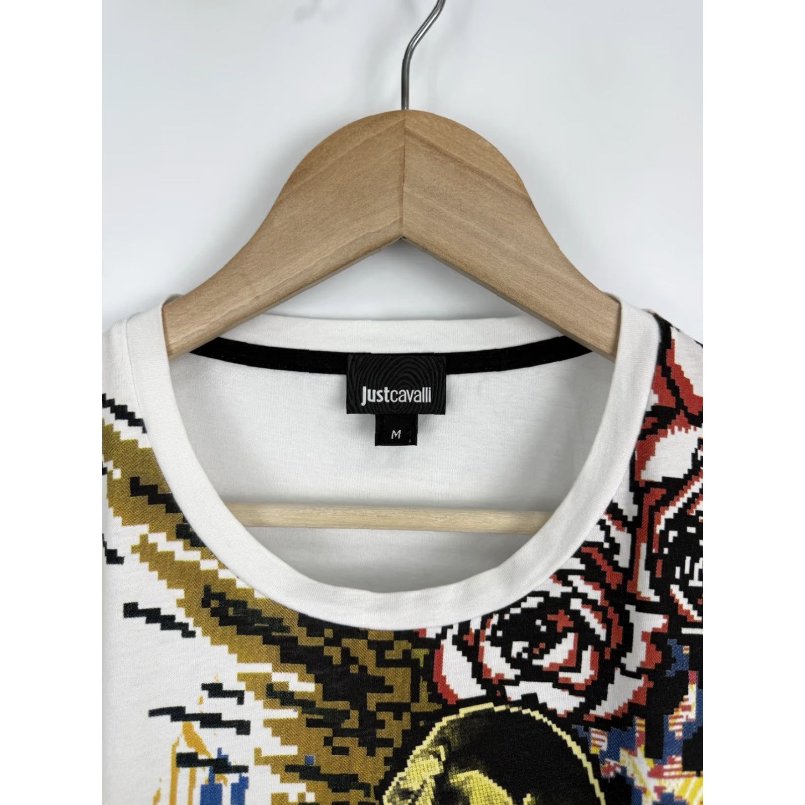 Just Cavalli Just Cavalli T-Shirt M White Tiger Skull Snake Art Asymmetrical Artwear Mens Size US M / EU 48-50 / 2 - 7 Thumbnail
