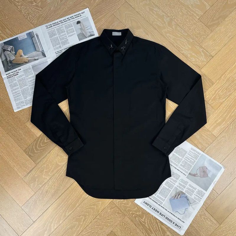 Dior Dior Black Men's Long Sleeve Shirt 0089 Size US S / EU 44-46 / 1 - 1 Thumbnail