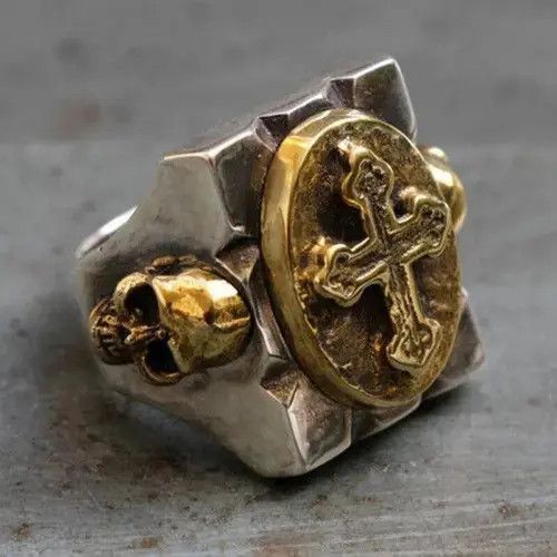 Jewelry New Skull Cross Ring Size ONE SIZE - 1 Thumbnail